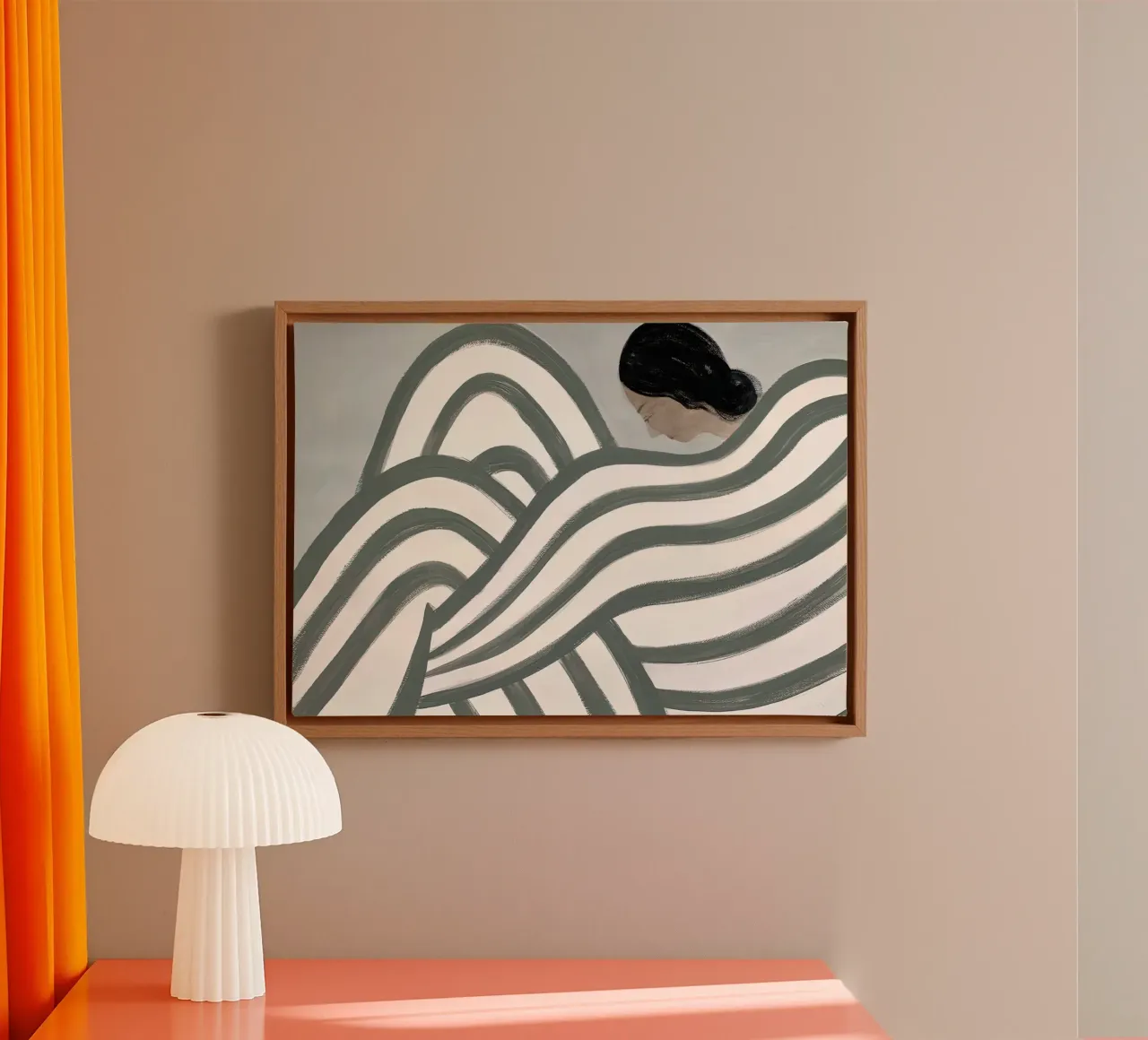 Sofia Lind 49 canvas met Baklijst van William Brown