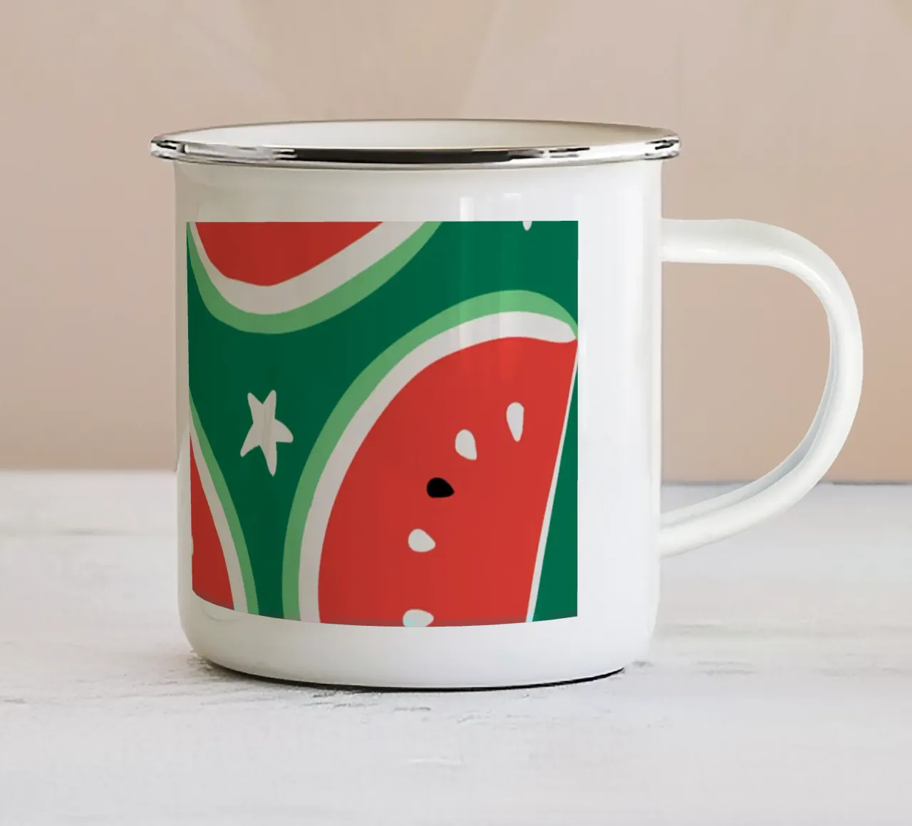 Twinkling watermelon slices tazza in smalto da TijanaArtStudio88