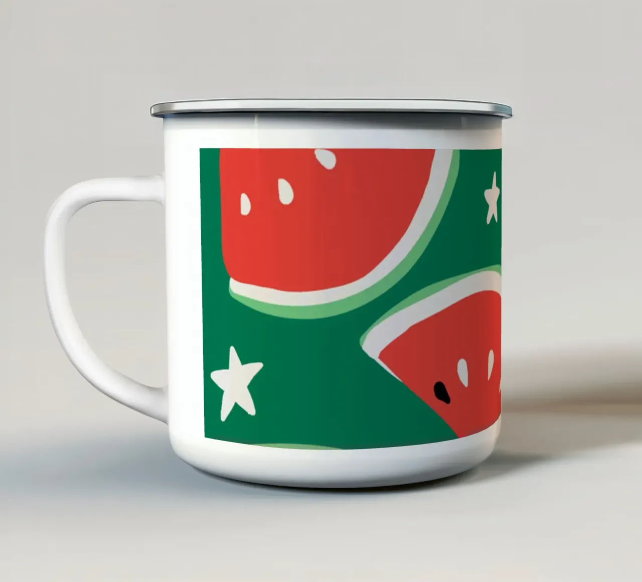 Twinkling watermelon slices tazza in smalto da TijanaArtStudio88