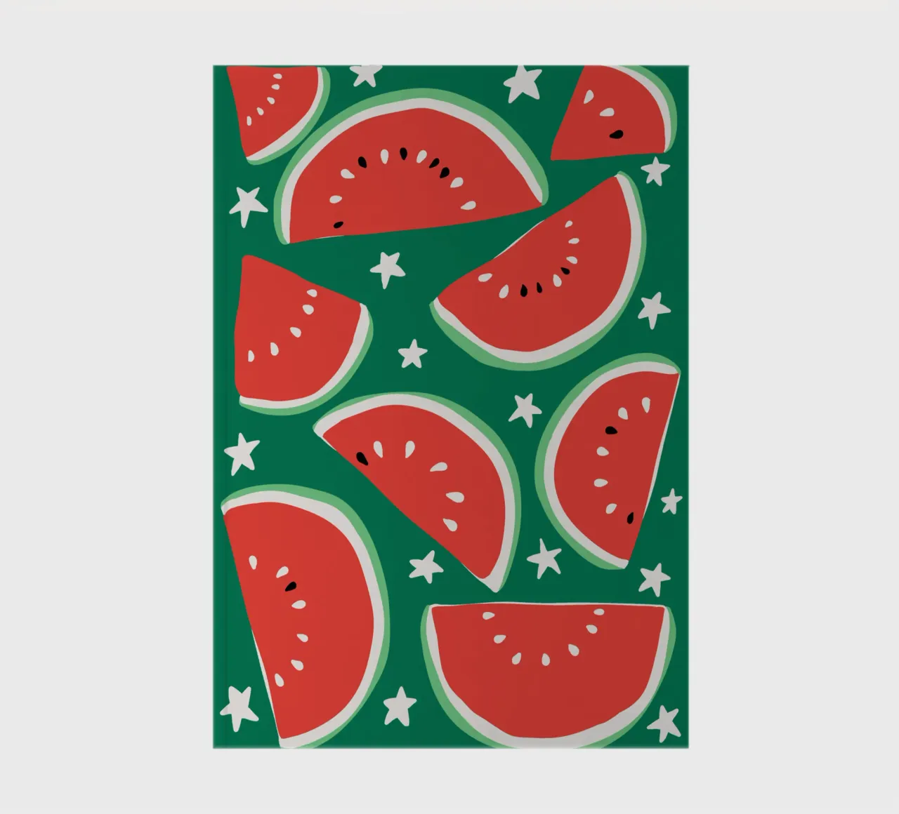 Twinkling watermelon slices notebook by TijanaArtStudio88