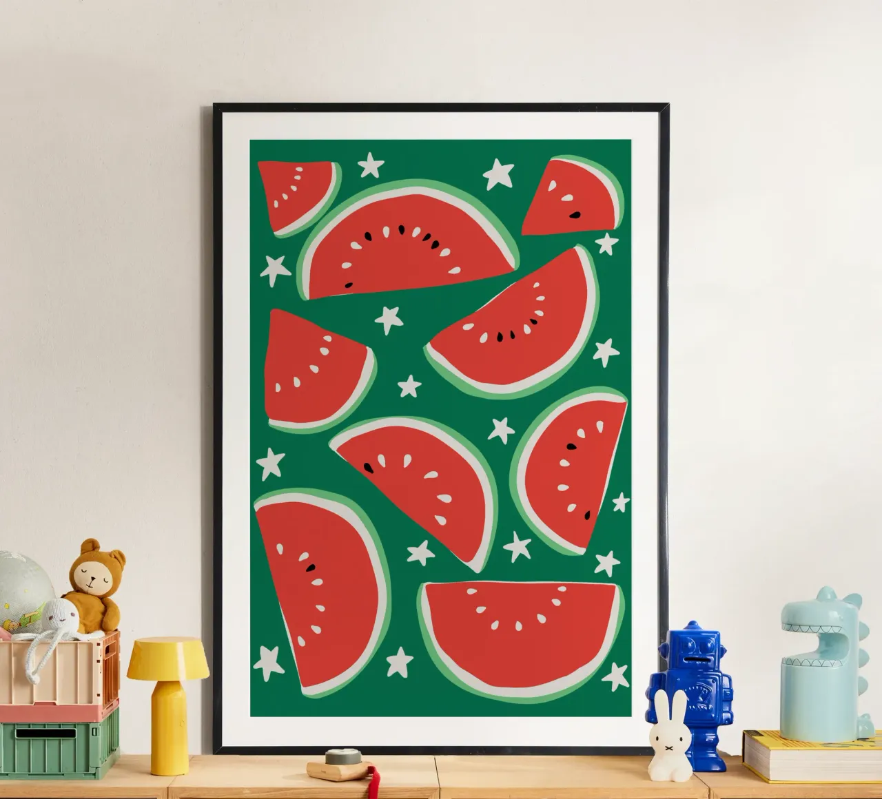 Twinkling watermelon slices poster da TijanaArtStudio88