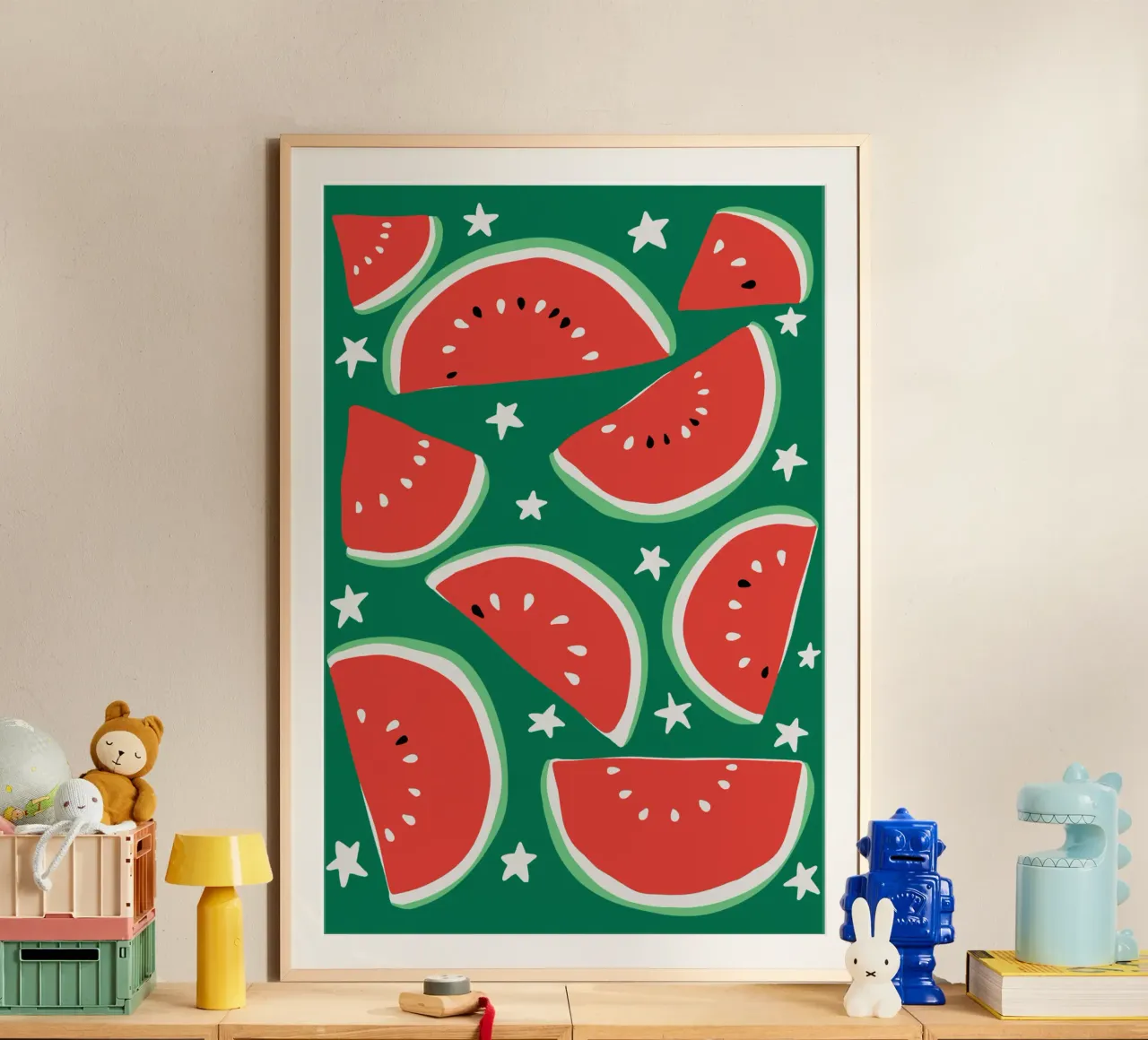 Twinkling watermelon slices poster da TijanaArtStudio88