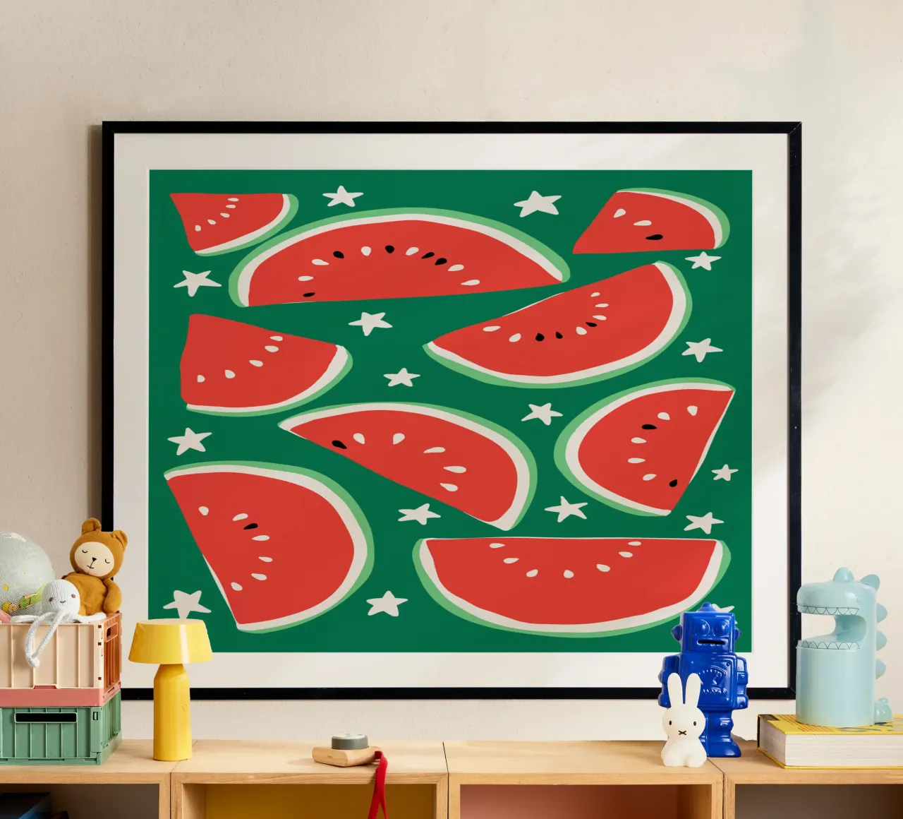 Twinkling watermelon slices poster da TijanaArtStudio88