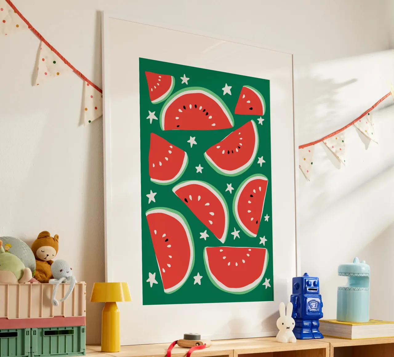 Twinkling watermelon slices poster da TijanaArtStudio88