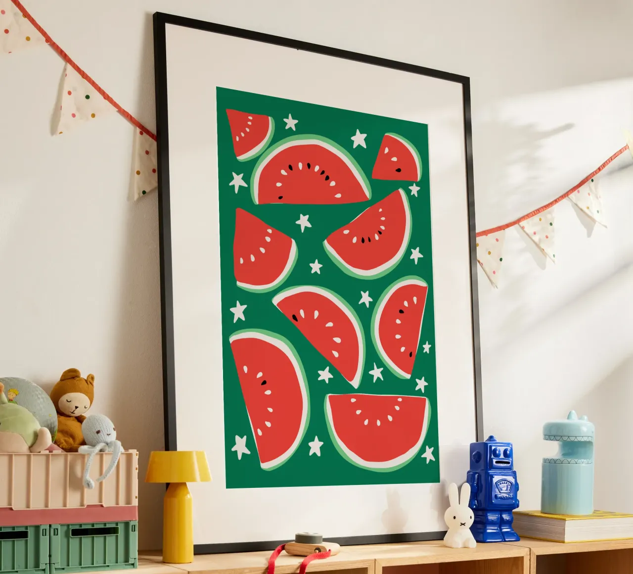 Twinkling watermelon slices poster da TijanaArtStudio88