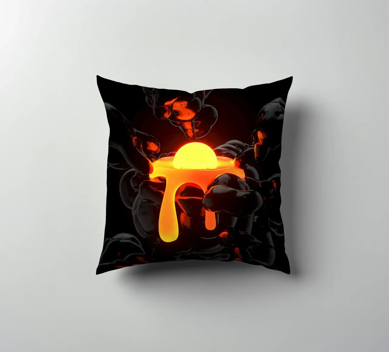 Incandescent Core and Energy Creation decorative cushion by Metallic Meltdown