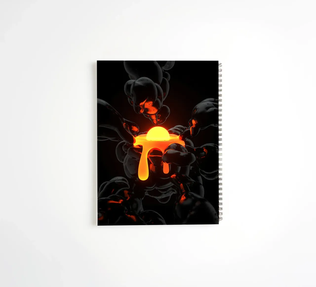 Incandescent Core and Energy Creation spiral notebook by Metallic Meltdown