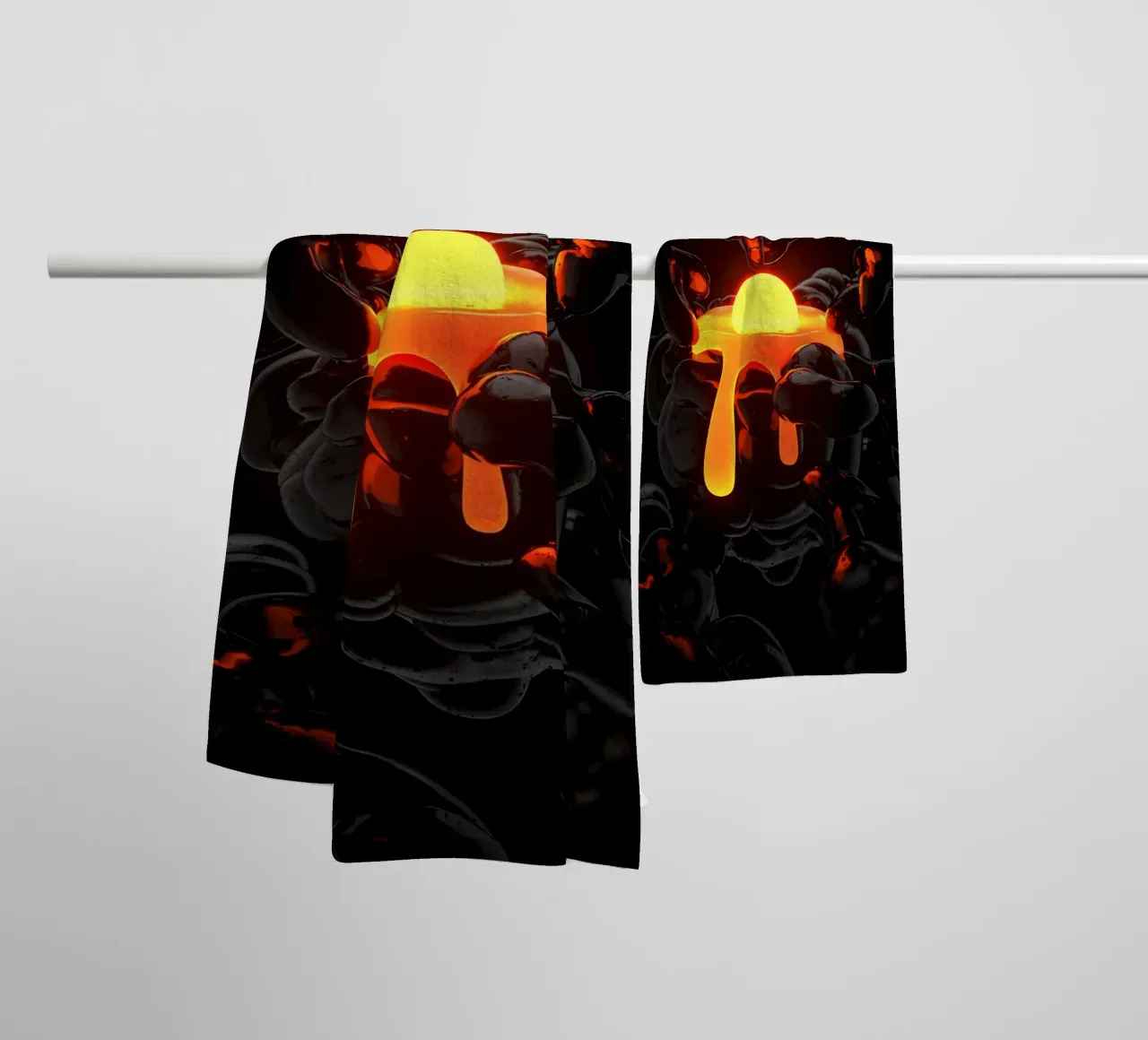 Incandescent Core and Energy Creation towel by Metallic Meltdown