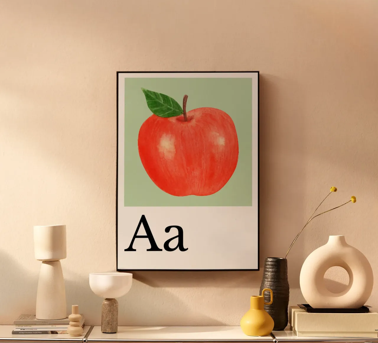 Buchstabe A - A wie Apfel alluminio dibond da Kleine Denker