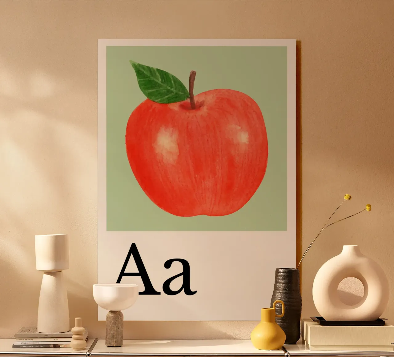 Buchstabe A - A wie Apfel alluminio dibond da Kleine Denker