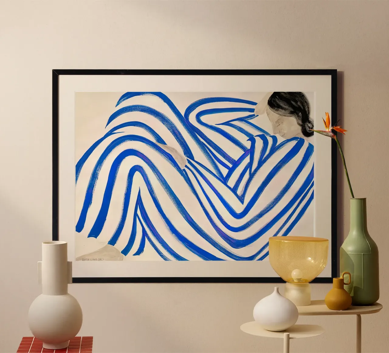 Sofia Lind 63 poster con telaio in alluminio da William Brown