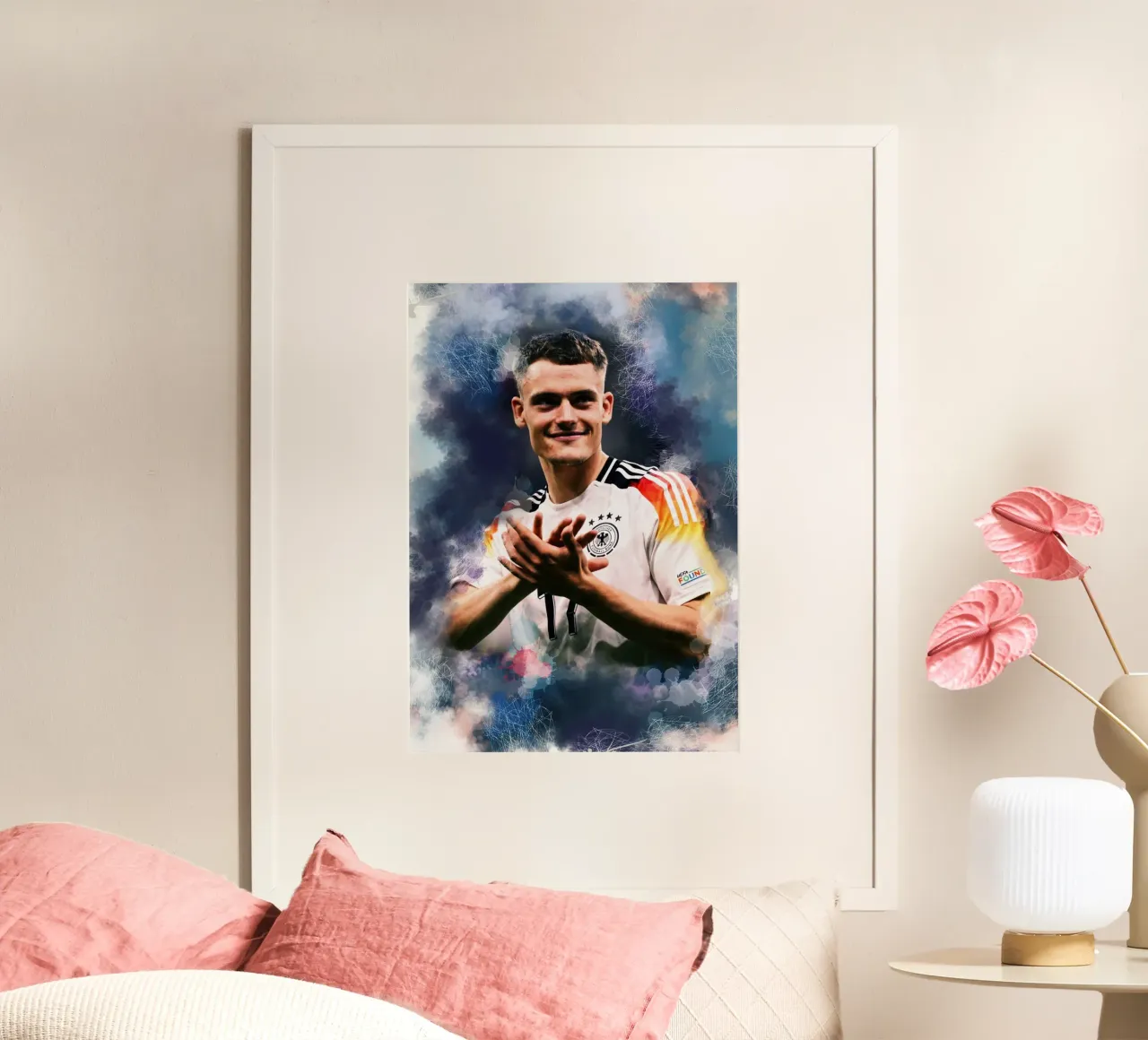 Florian Wirtz smudge art poster con telaio in legno da Lembayung art