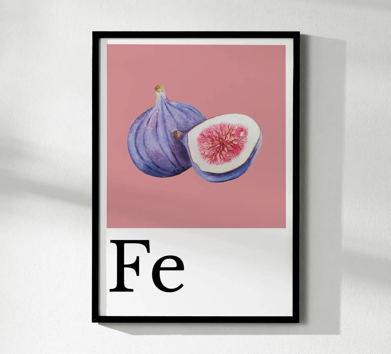 Buchstabe F - F wie Feige poster con telaio in alluminio da Grünkraftwerk