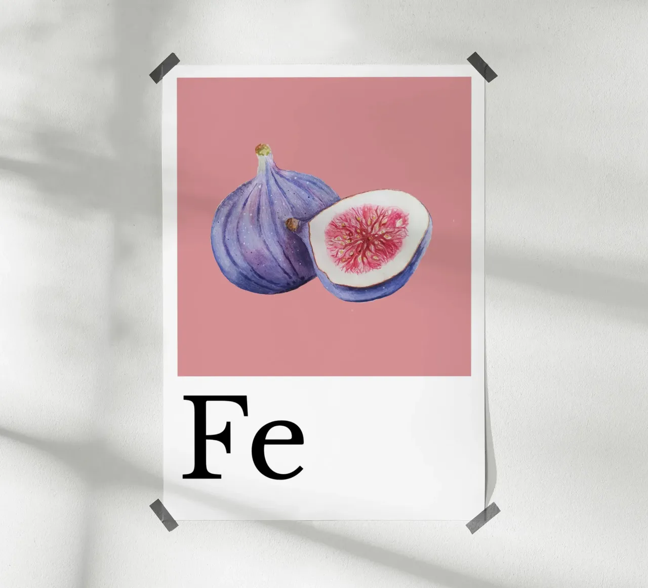 Buchstabe F - F wie Feige poster con telaio in alluminio da Grünkraftwerk