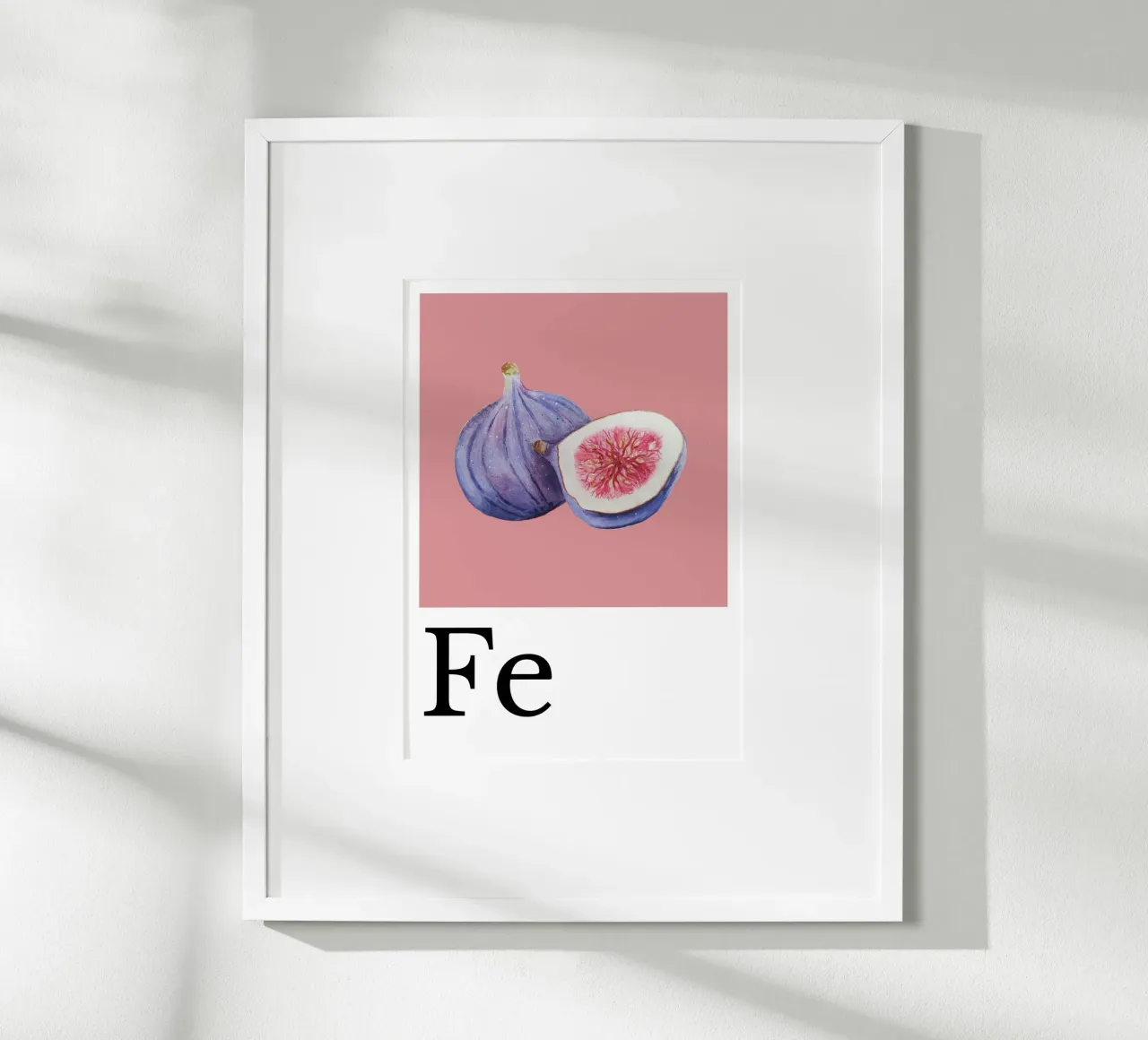 Buchstabe F - F wie Feige poster con telaio in alluminio da Grünkraftwerk