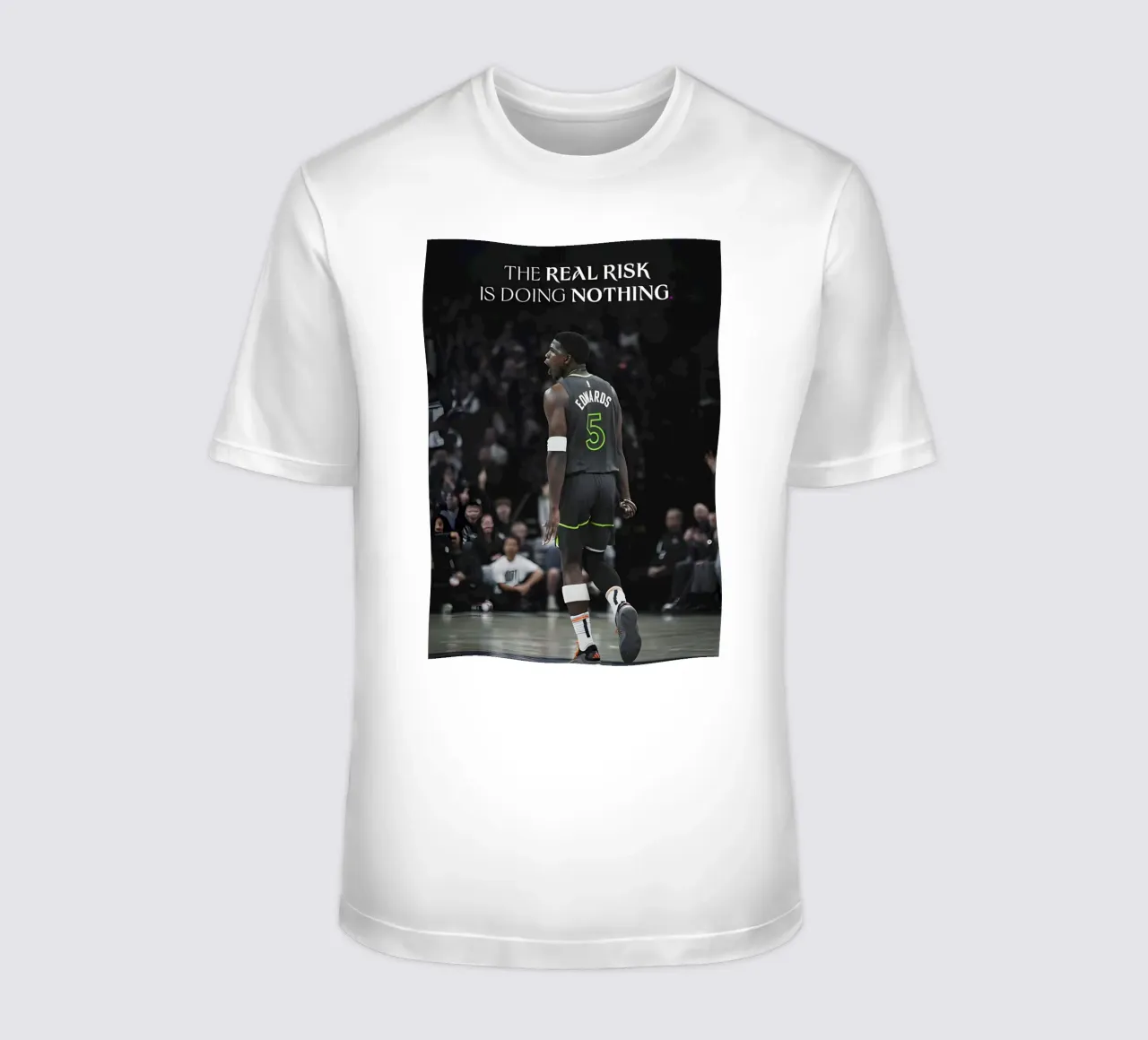 "The real risk is doing nothing." t-shirt da Type & Tape