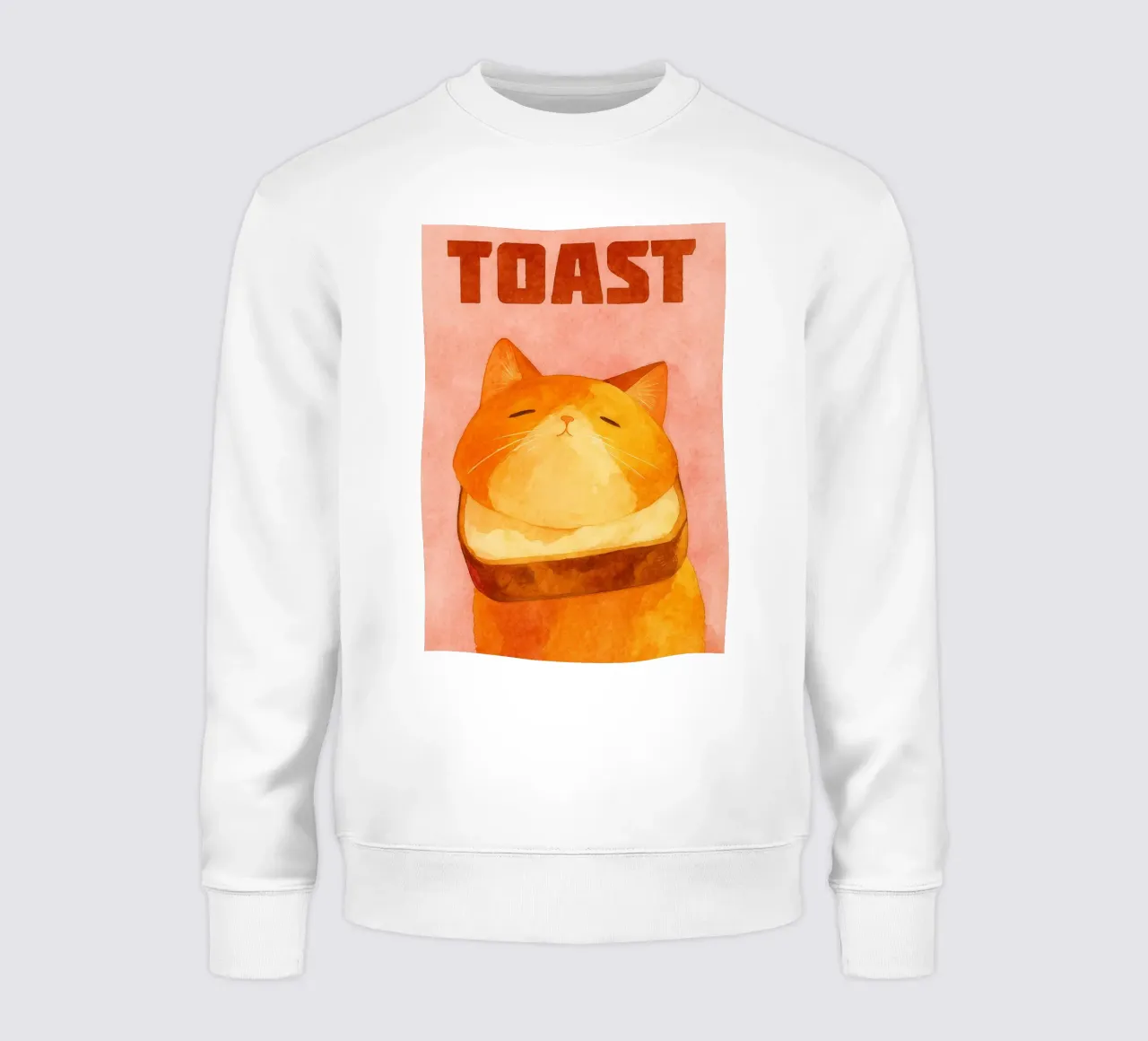 divertente gatto toast felpa da wadasx