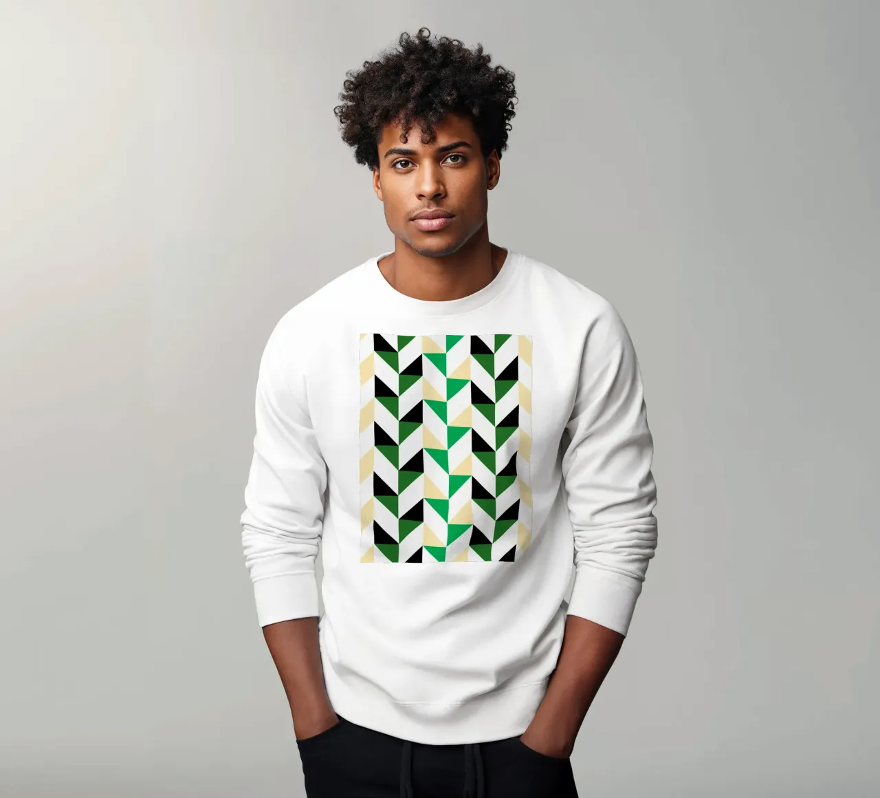 Chevron graphic pattern - Modern Geometric Print sweatshirt by Casa Calm