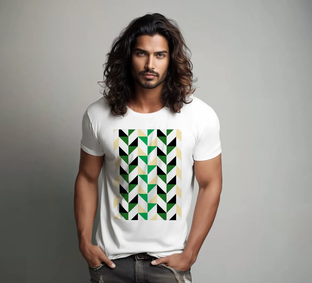 Chevron graphic pattern - Modern Geometric Print t-shirt by Casa Calm