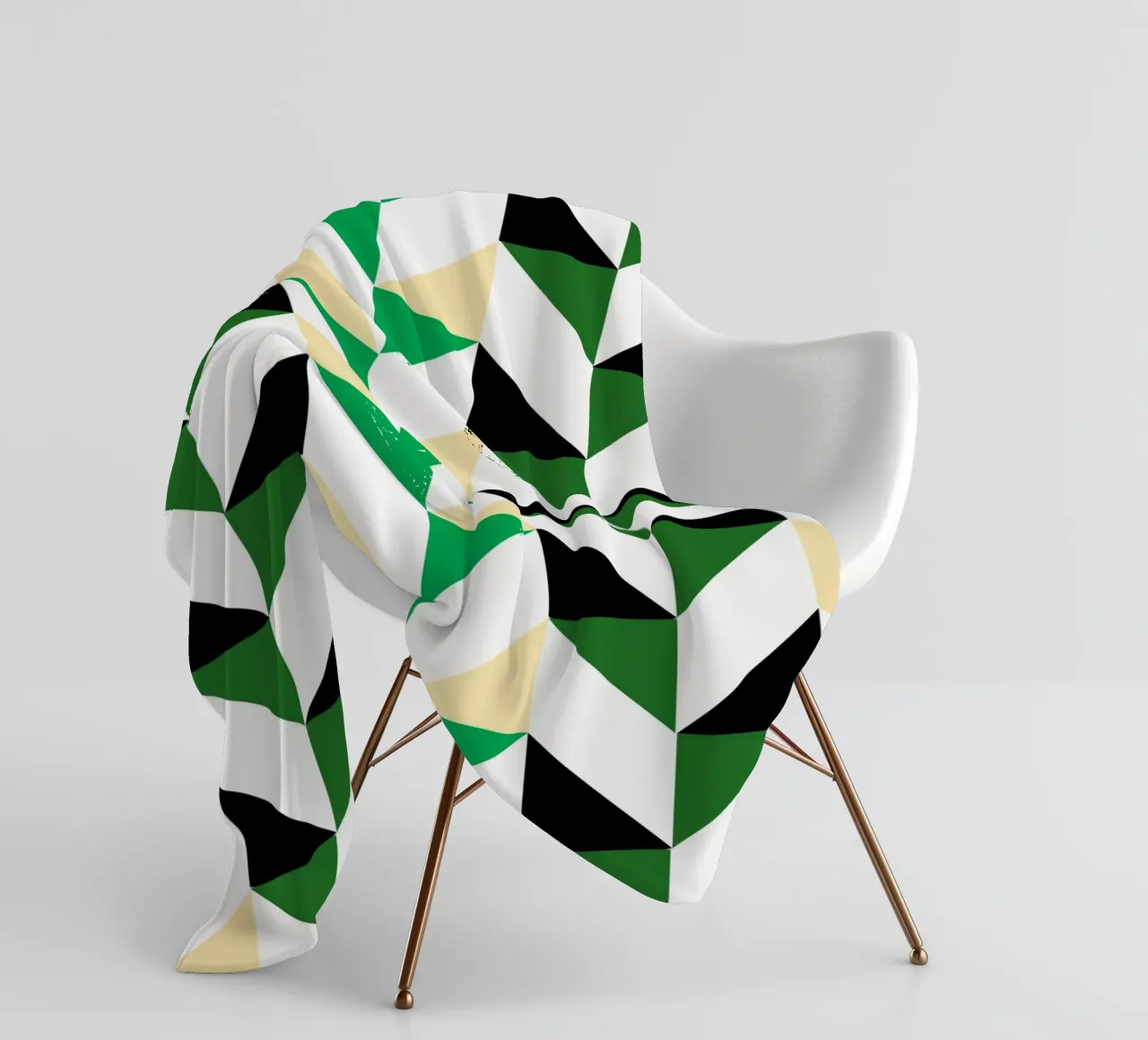 Chevron graphic pattern - Modern Geometric Print fleece blanket by Casa Calm