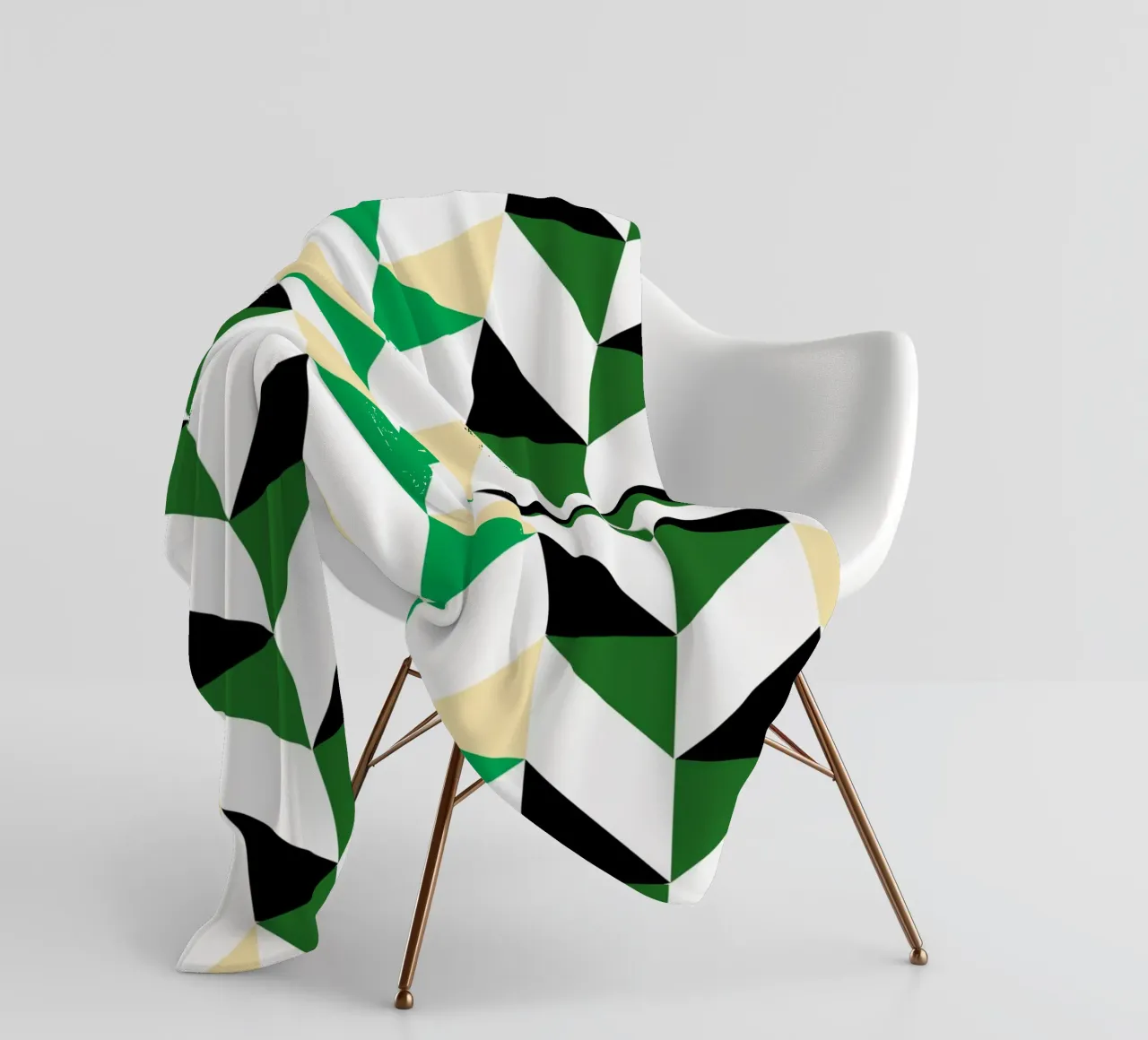 Chevron graphic pattern - Modern Geometric Print fleece blanket by Casa Calm