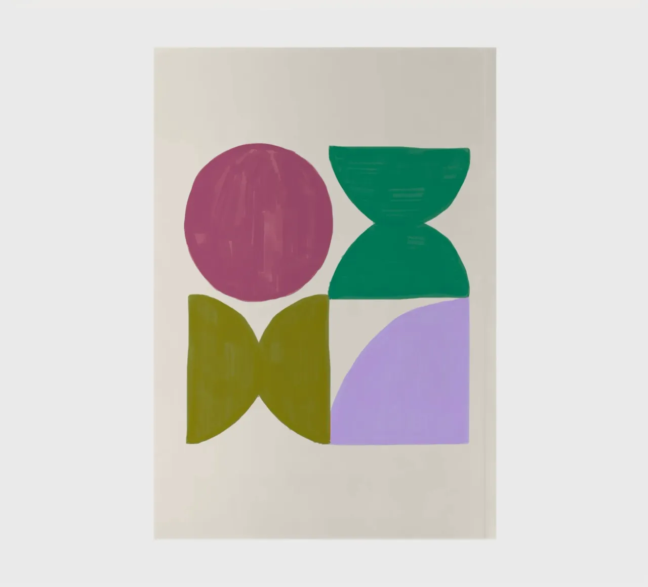 Organic geometry - Soft Modern Shapes notebook by Casa Calm