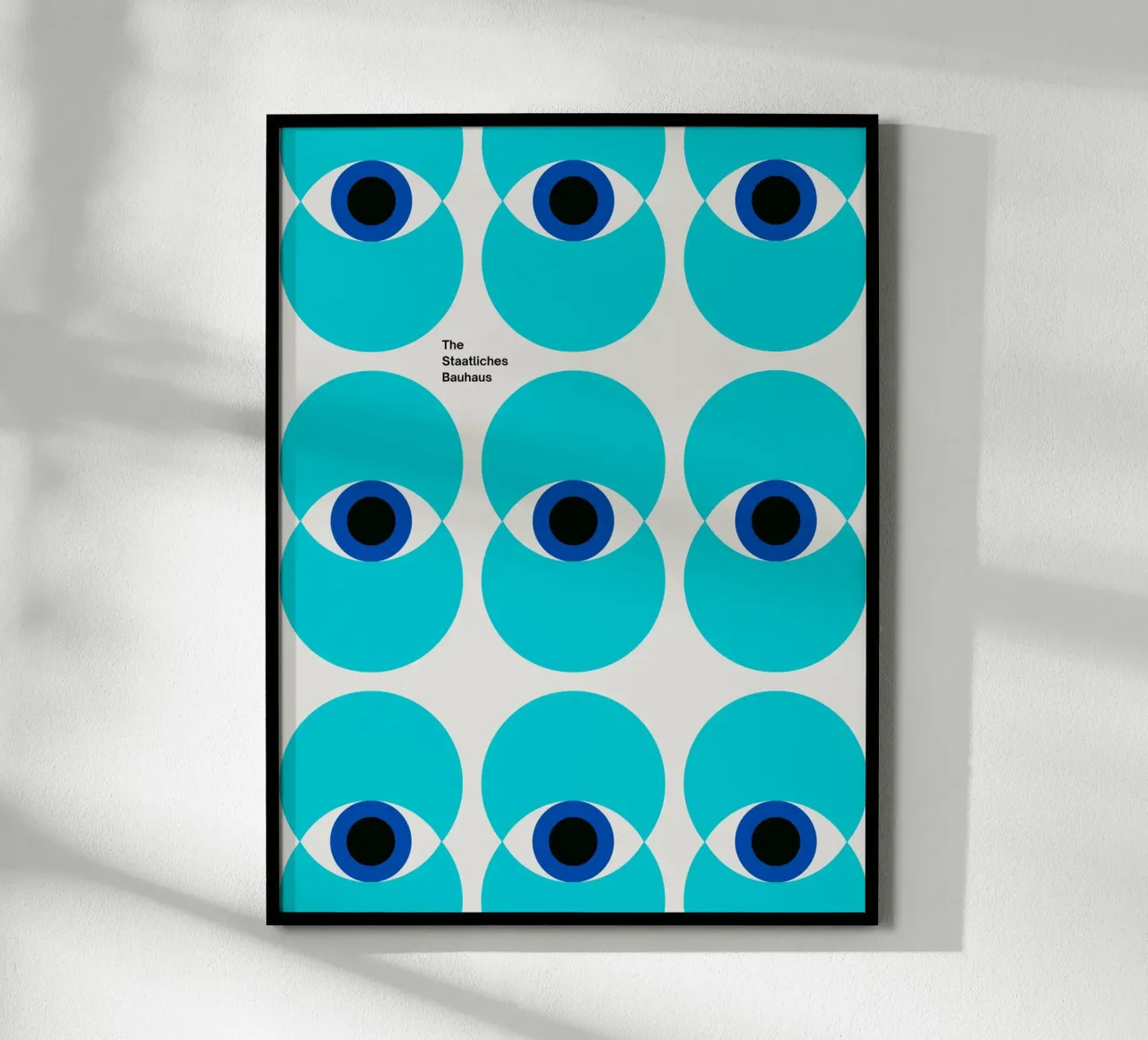 Modello di occhio Bauhaus - Arte grafica moderna poster con telaio in legno da Casa Calm
