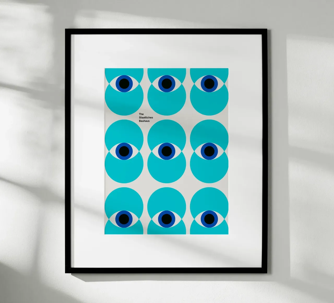 Modello di occhio Bauhaus - Arte grafica moderna poster con telaio in legno da Casa Calm