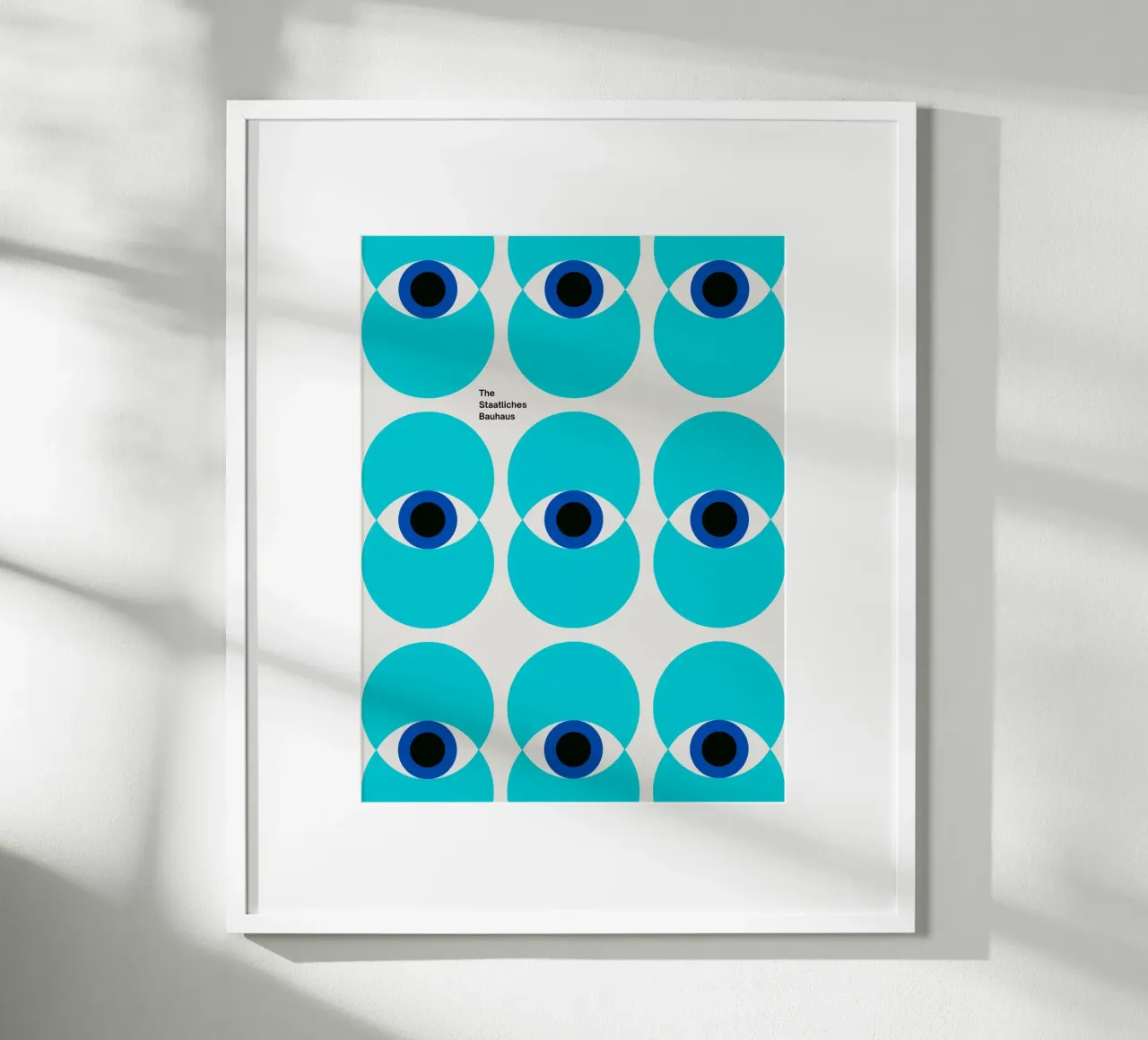 Modello di occhio Bauhaus - Arte grafica moderna poster con telaio in legno da Casa Calm