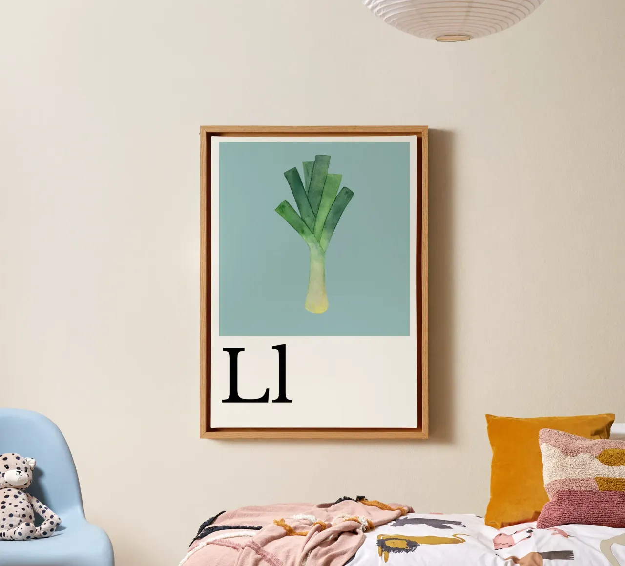 Buchstabe L - L wie Lauch tela con Cornice a cassetta da Grünkraftwerk