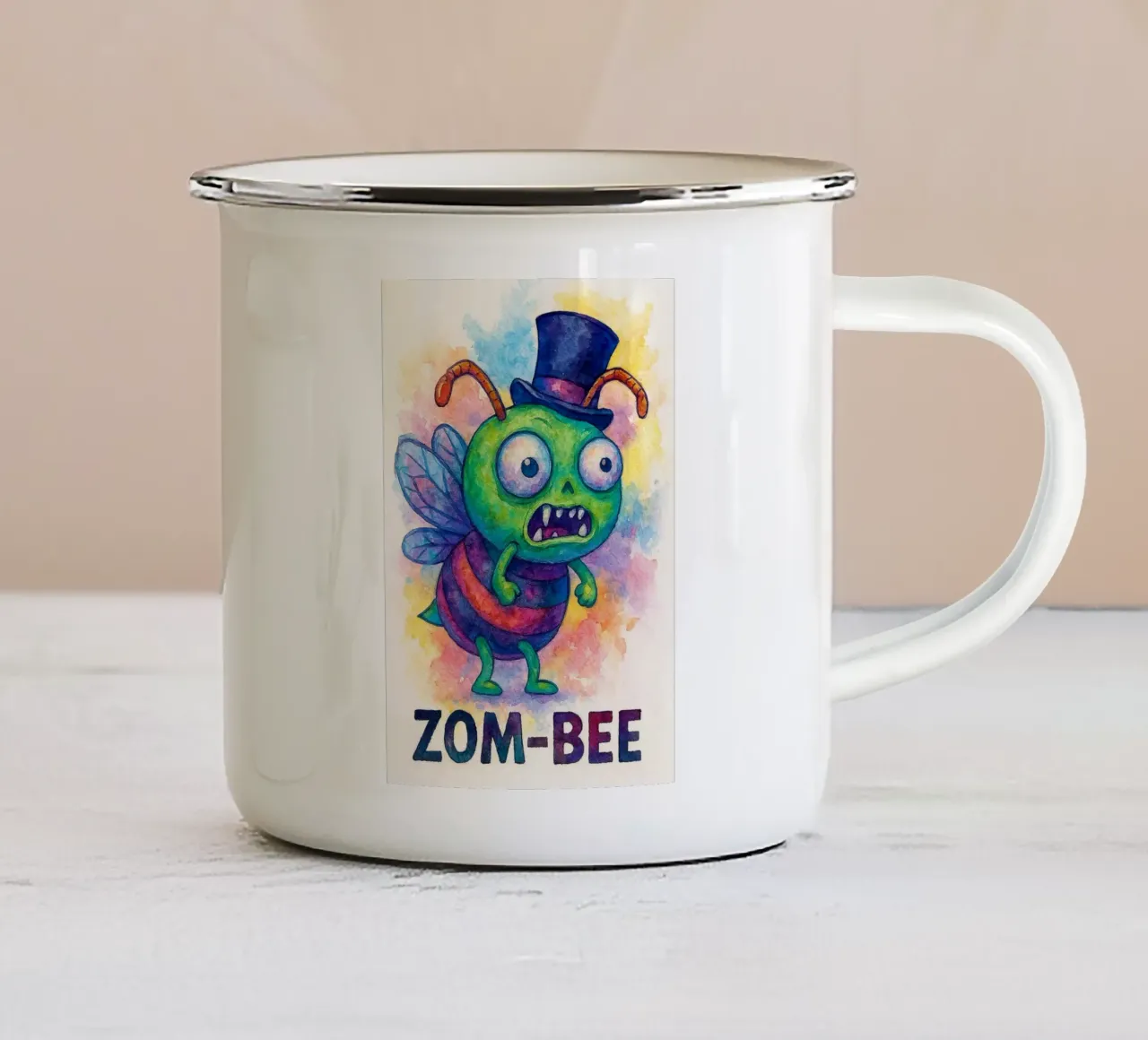 divertente ape zom tazza in smalto da wadasx