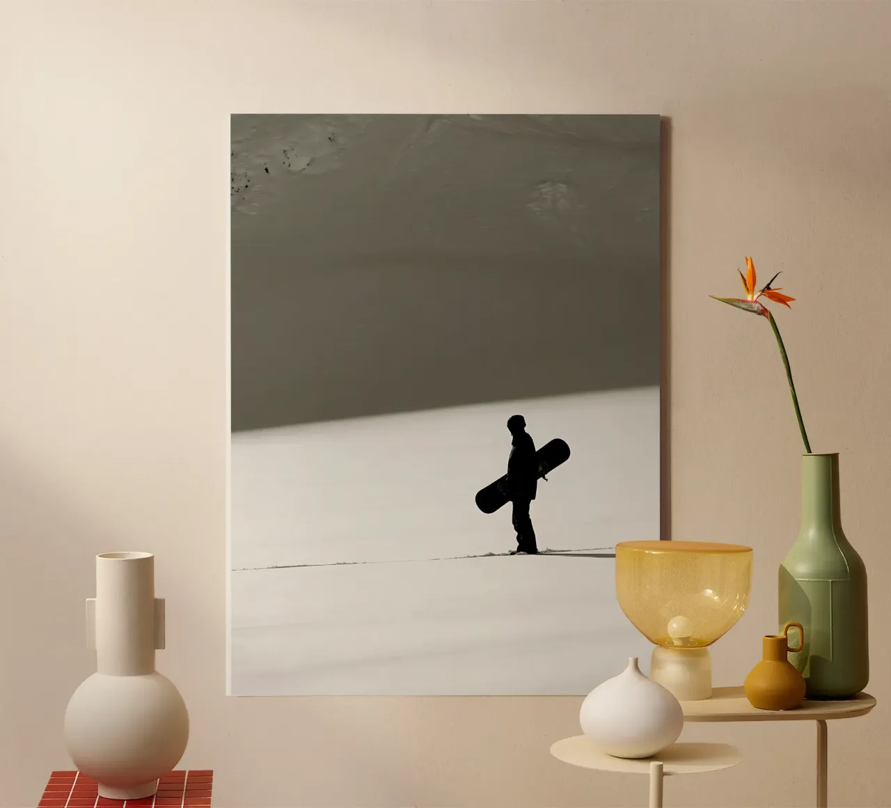 Snowboarding in the White Void canvas by GameDay Studio