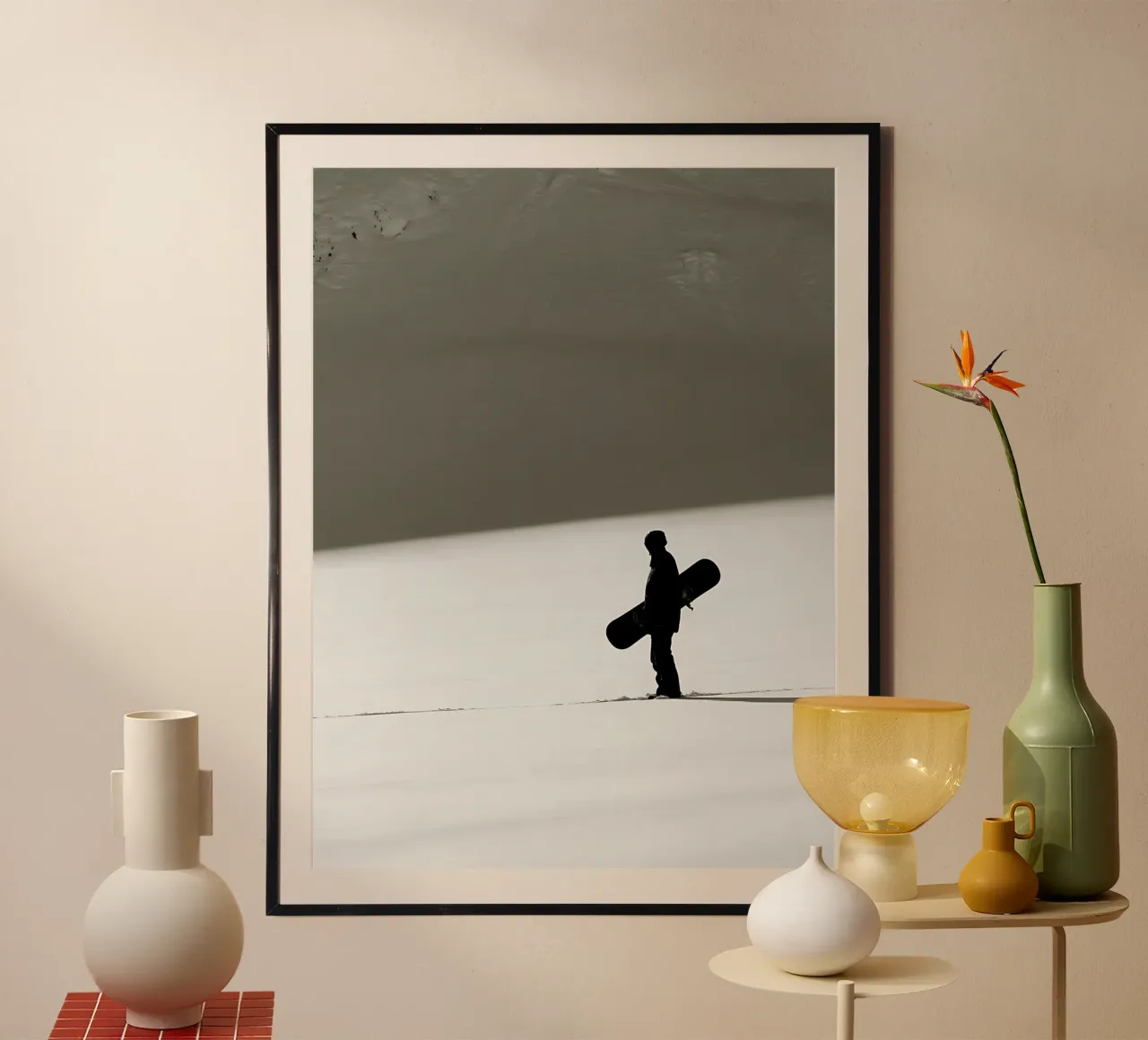 Snowboarding in the White Void hahnemühle by GameDay Studio