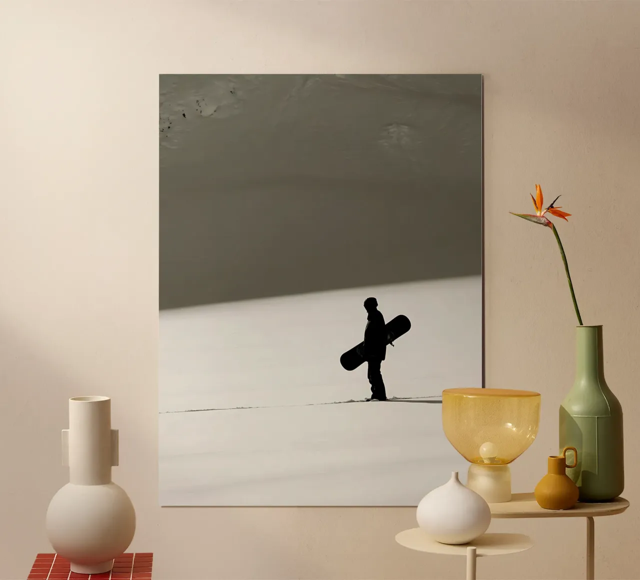 Snowboarding in the White Void hahnemühle by GameDay Studio
