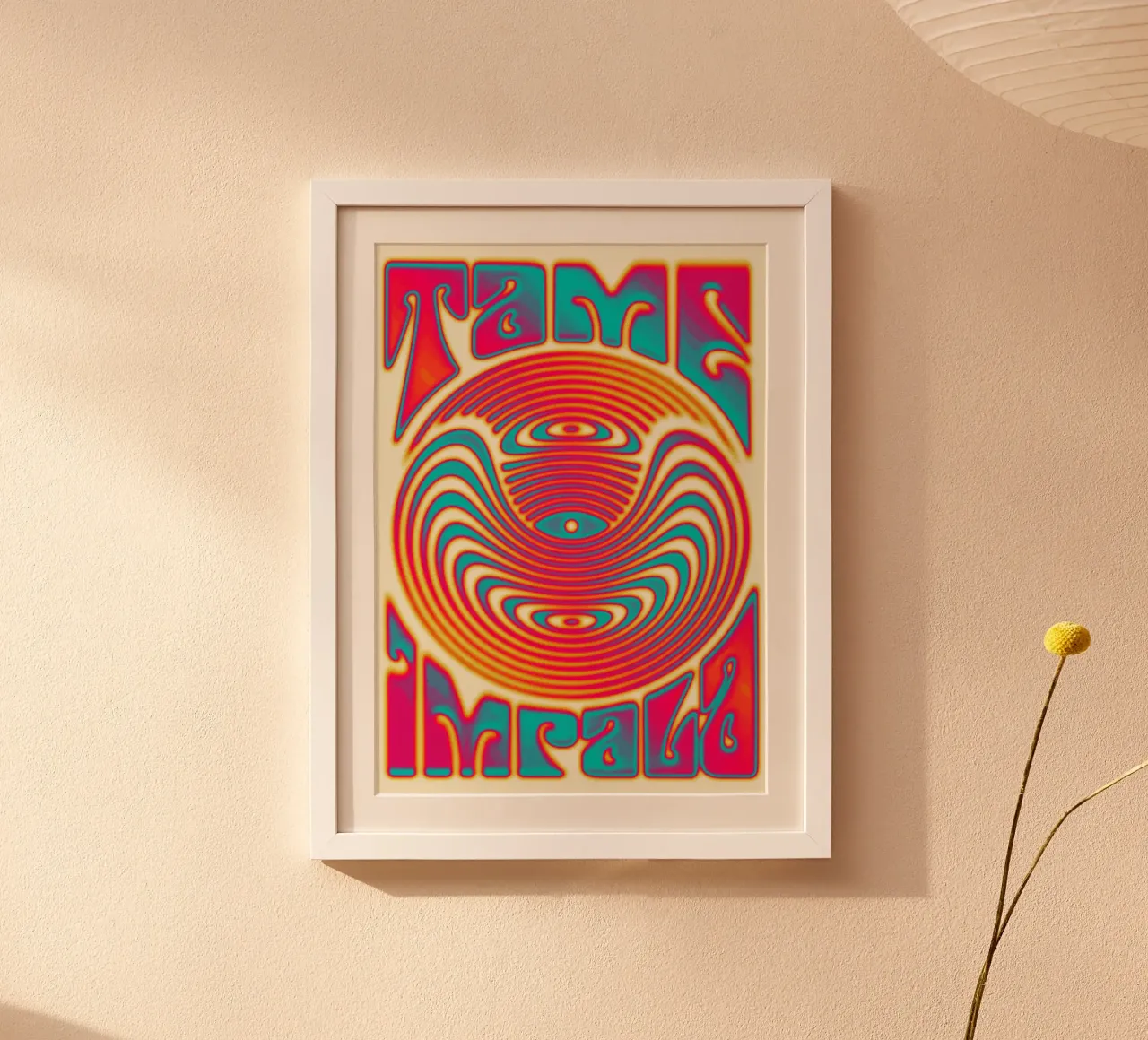 tame impala sergi delgado psyco poster con telaio in plastica da Robyn Santiago