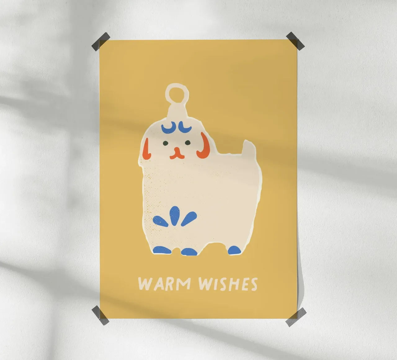happy Christmas No 53 poster con telaio in alluminio da treechild