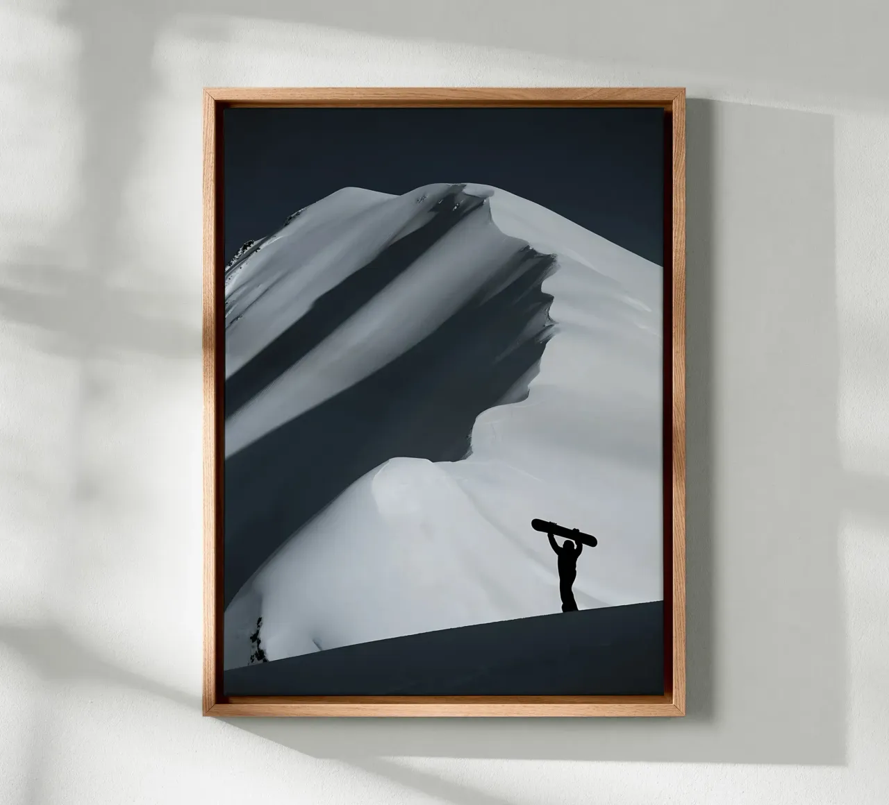 Snowboarder Gezicht op de berg canvas met Baklijst van GameDay Studio