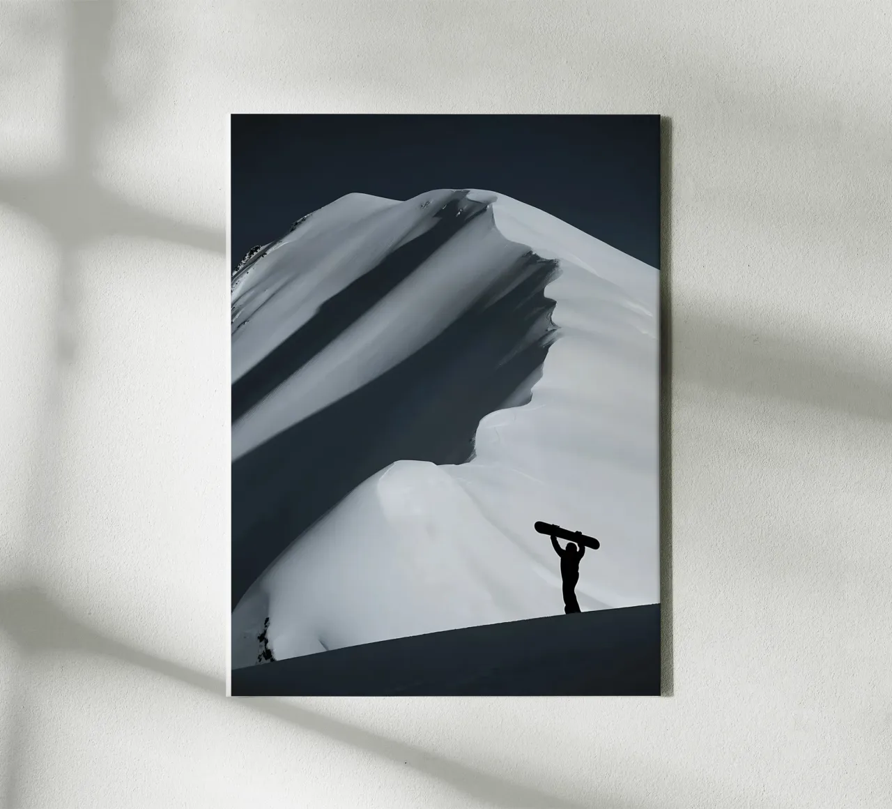 Snowboarder Gezicht op de berg canvas met Baklijst van GameDay Studio