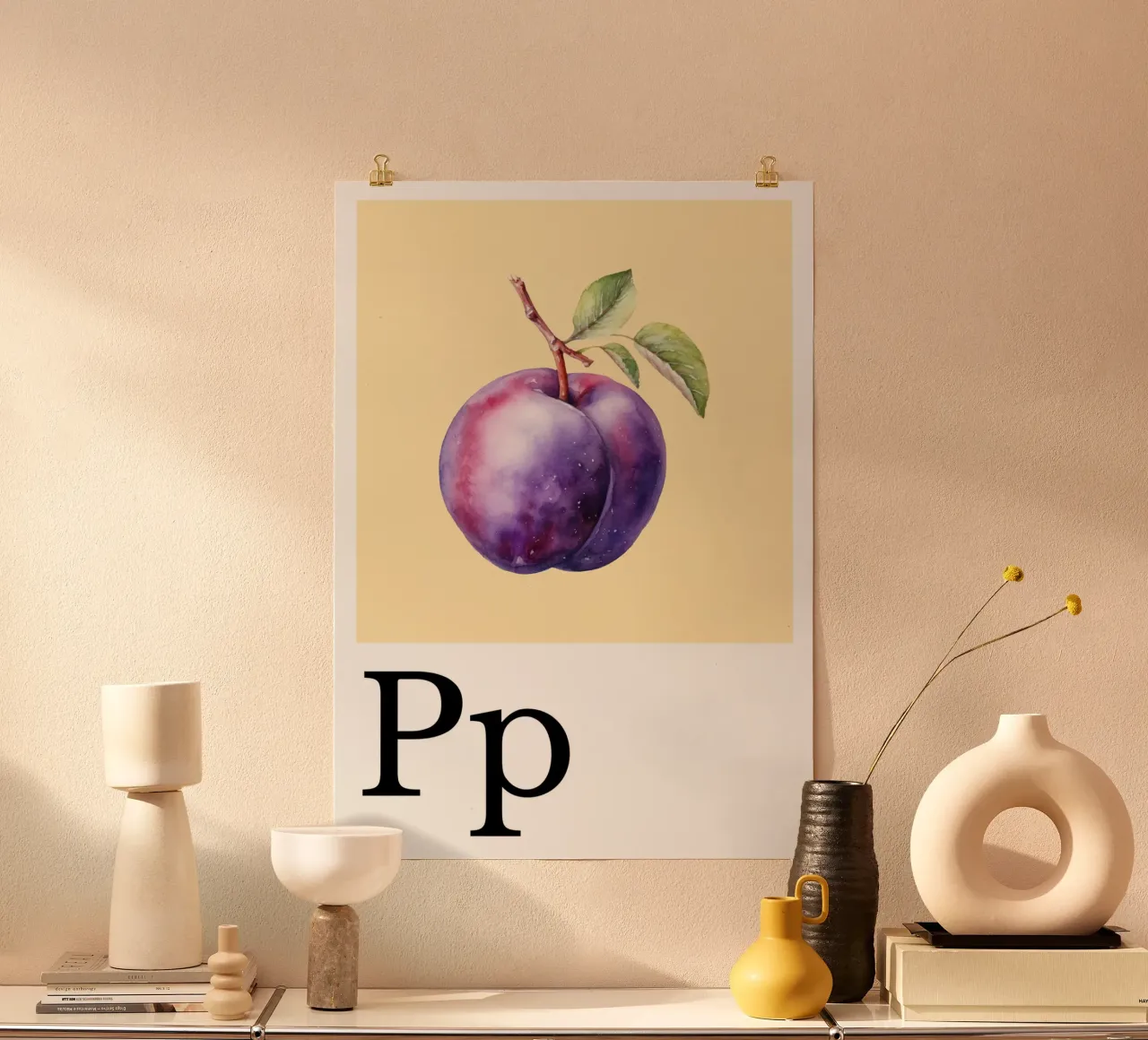 Buchstabe P - P wie Pflaume poster da Grünkraftwerk