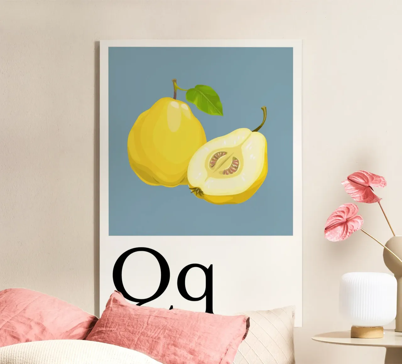 Buchstabe Q - Q wie Quitte plexiglass da Kleine Denker