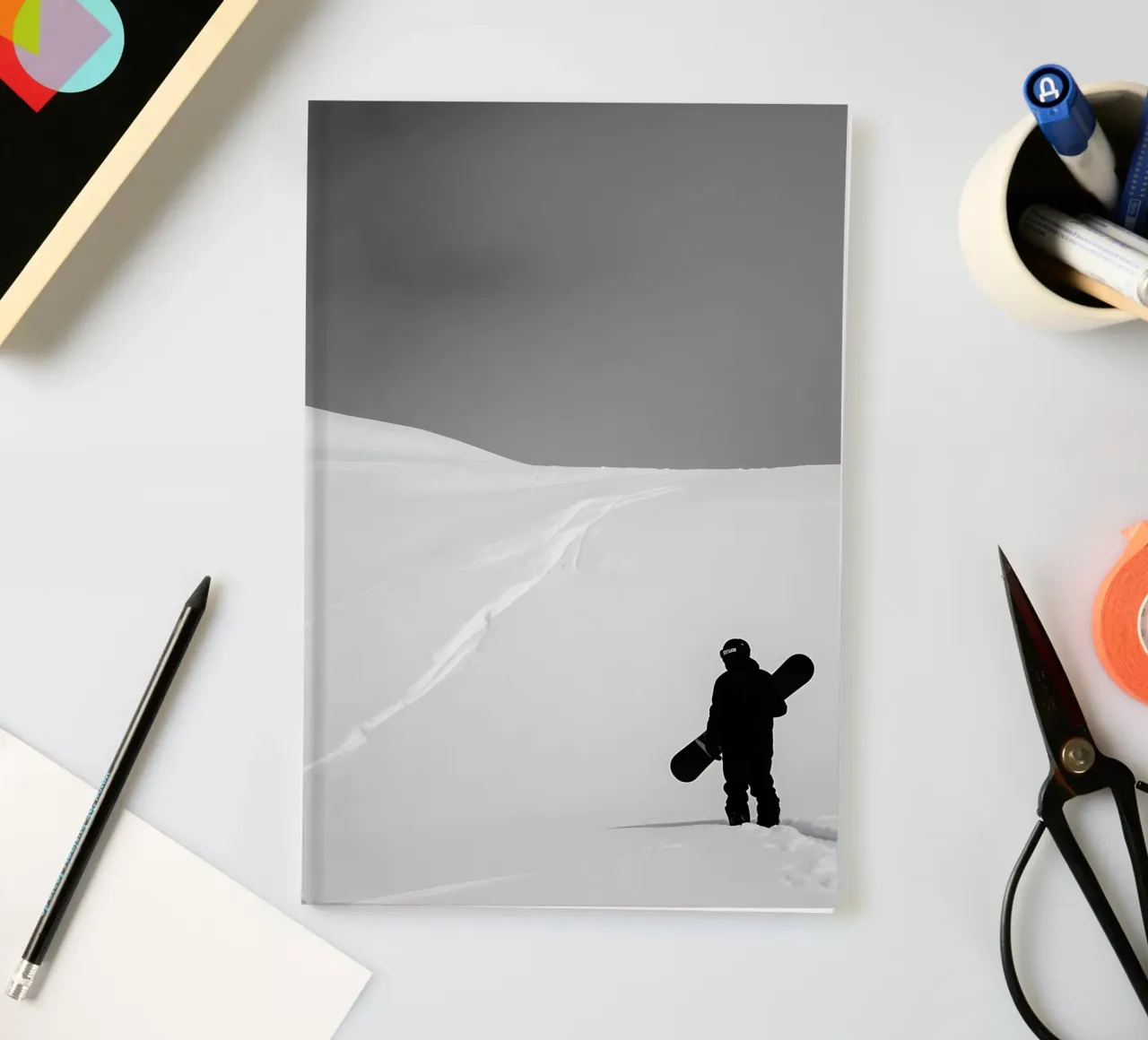 Snowboarding alone with the mountain notebook by GameDay Studio