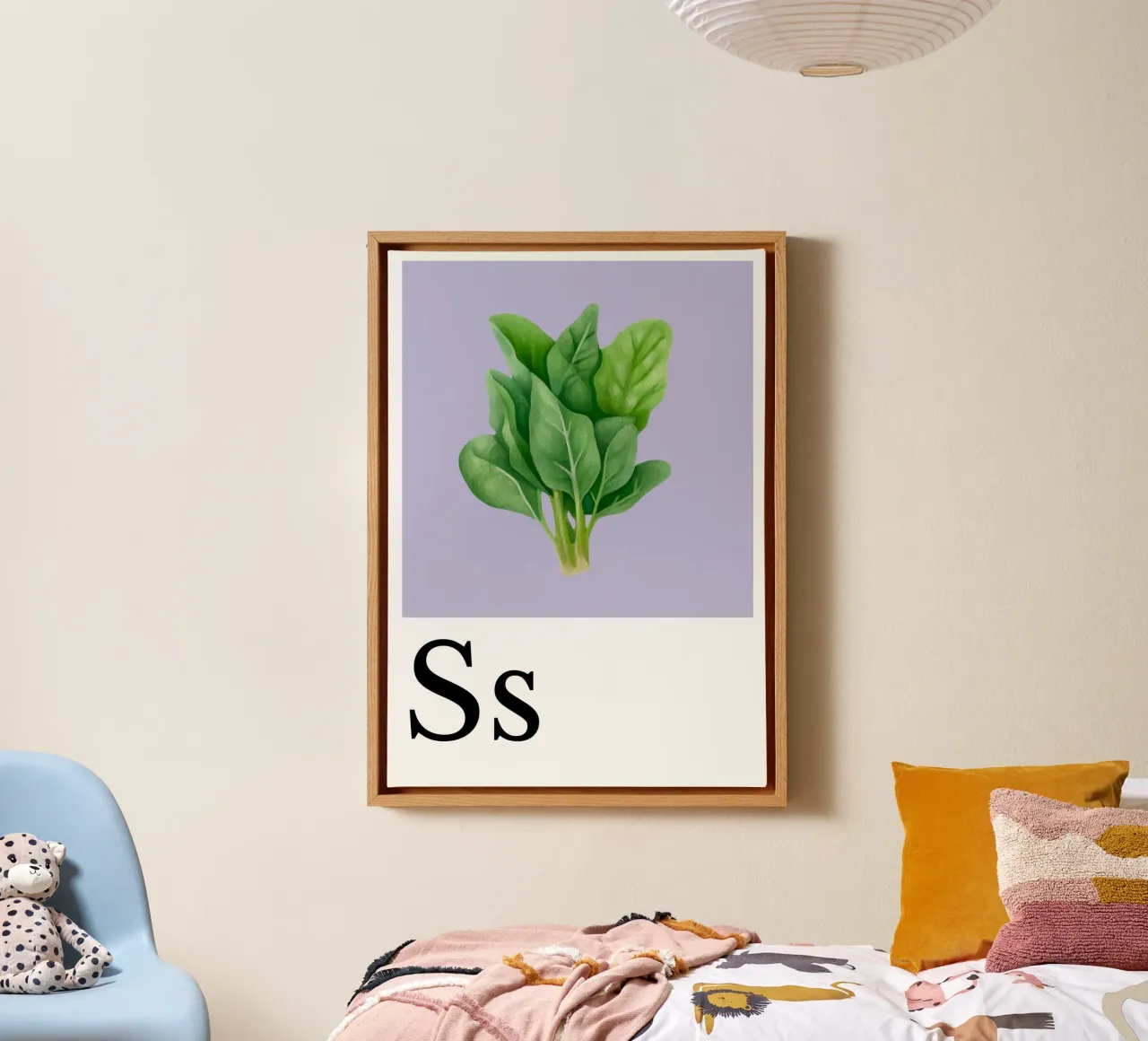 Buchstabe S - S wie Spinat tela con Cornice a cassetta da Grünkraftwerk
