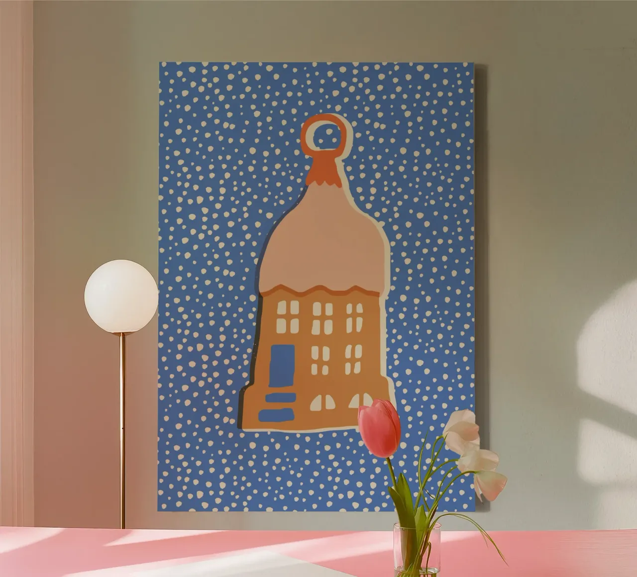 Happy Christmas No 56 tela con Cornice a cassetta da treechild