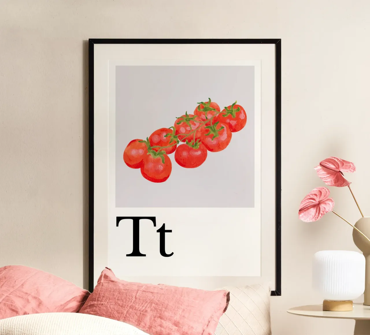 Buchstabe T - T wie Tomate Poster von Grünkraftwerk