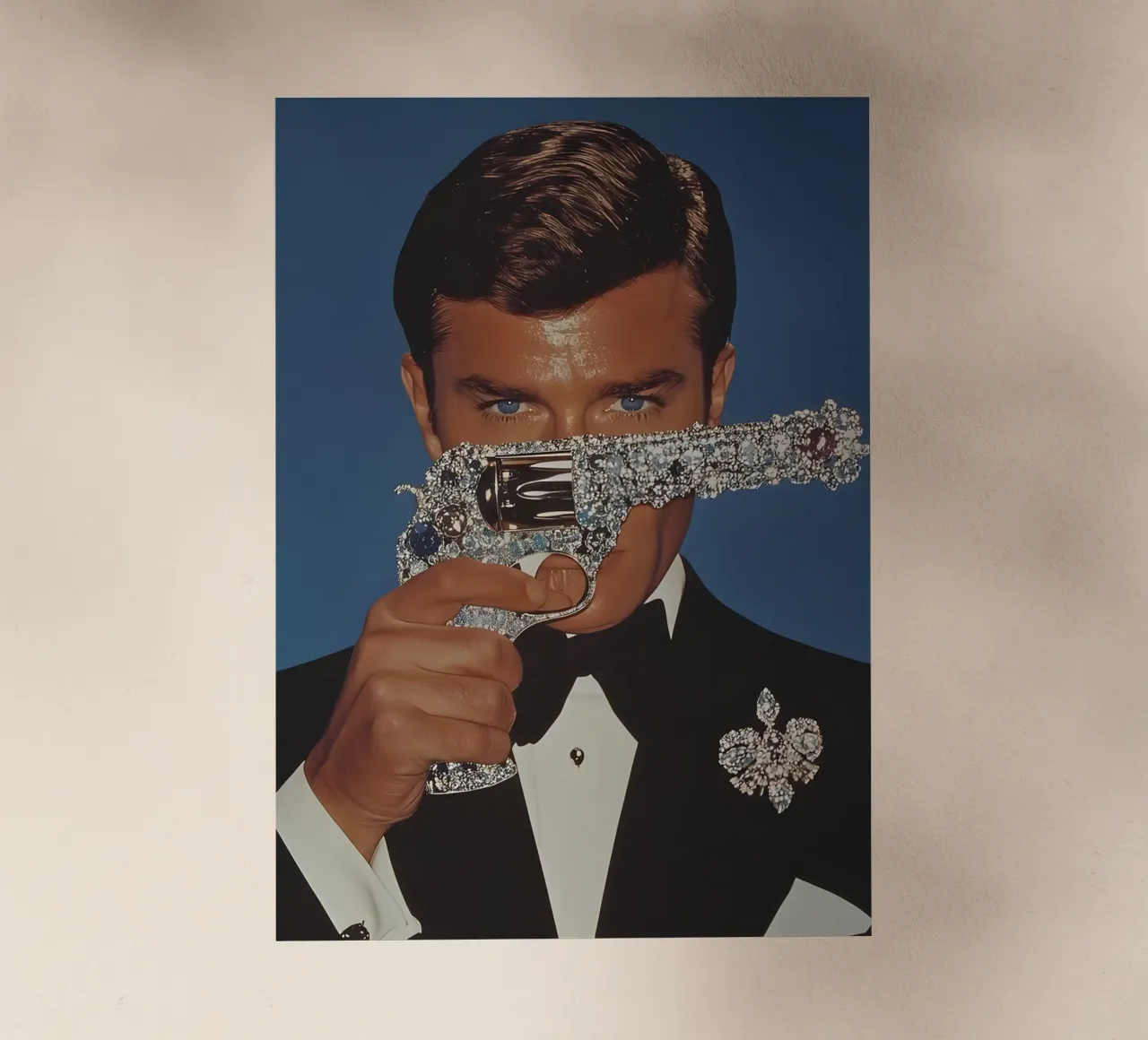 Roger Moore pellicola backlit da Low poly art