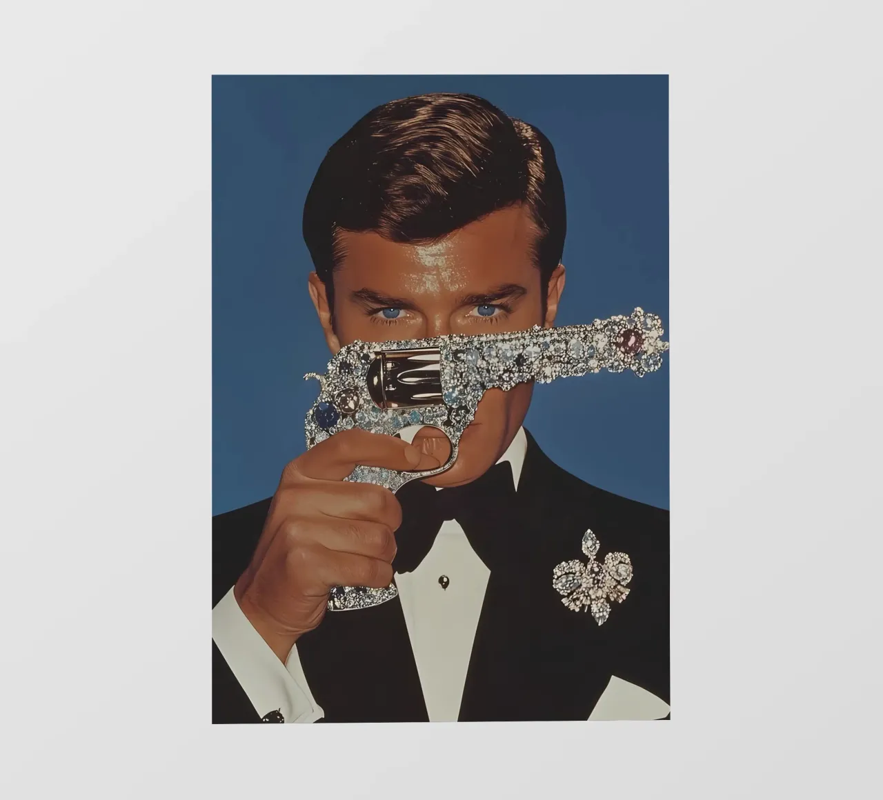 Roger Moore pellicola backlit da Low poly art