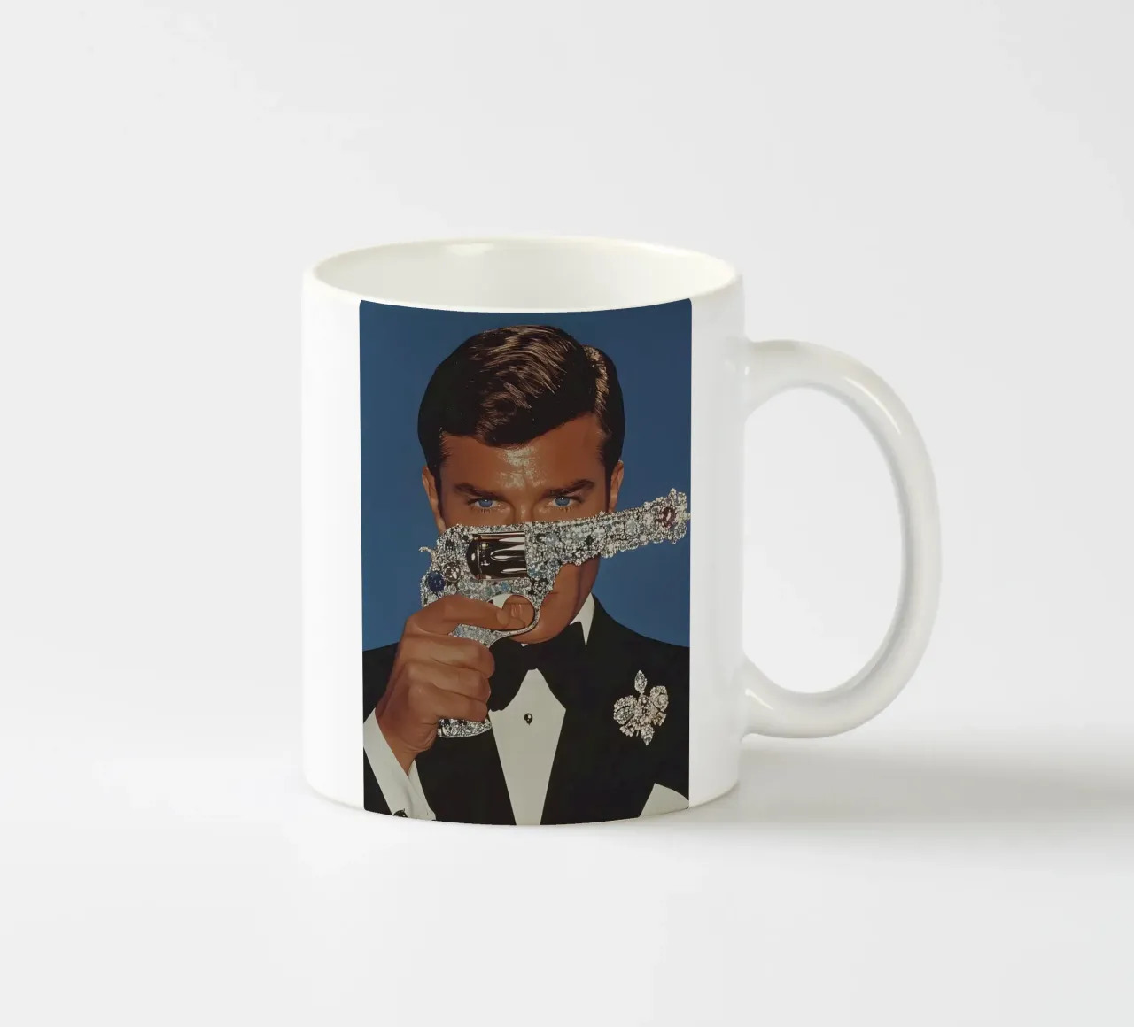 Roger Moore tazza in ceramica da Low poly art