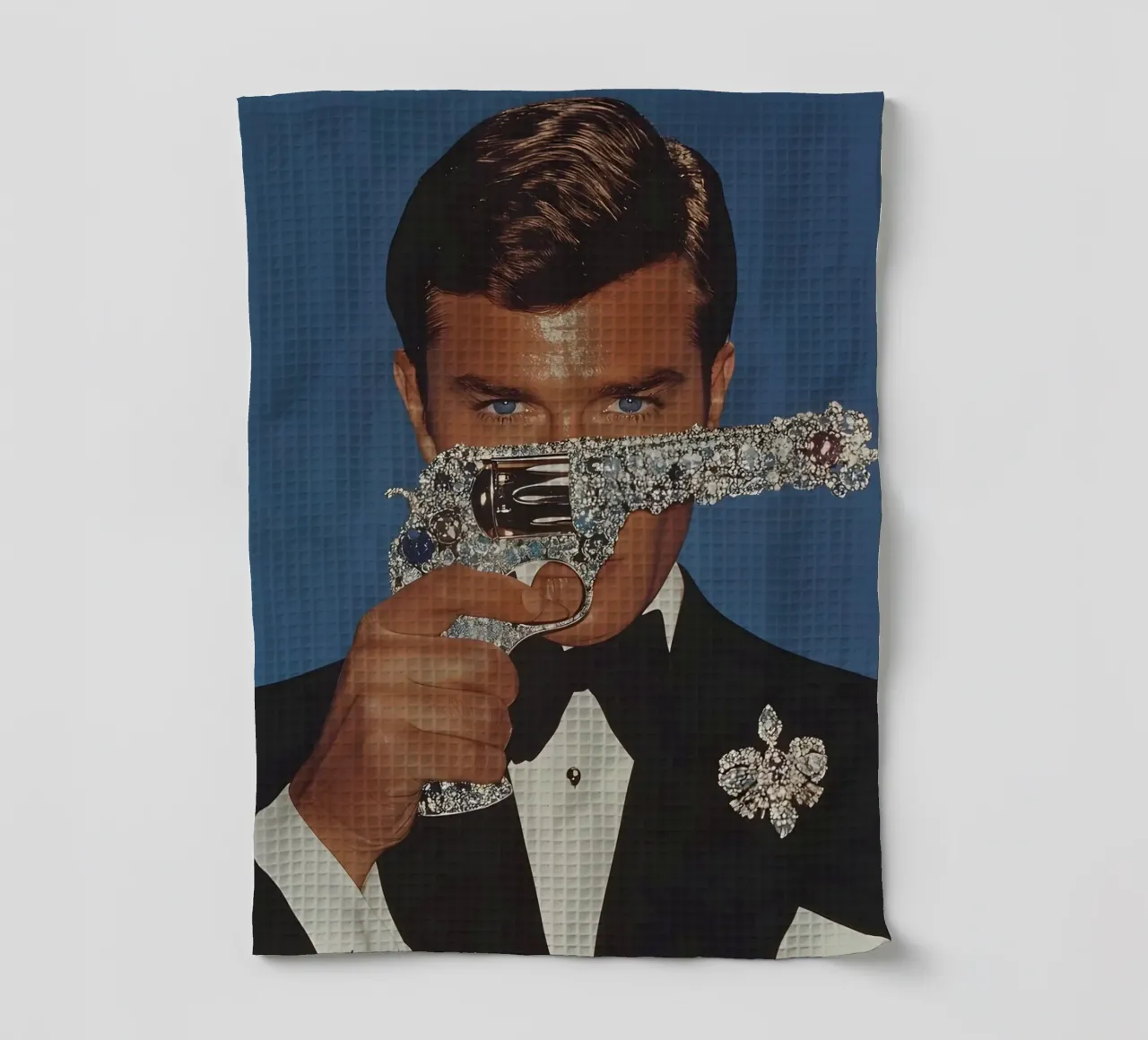 Roger Moore canovaccio da cucina da Low poly art