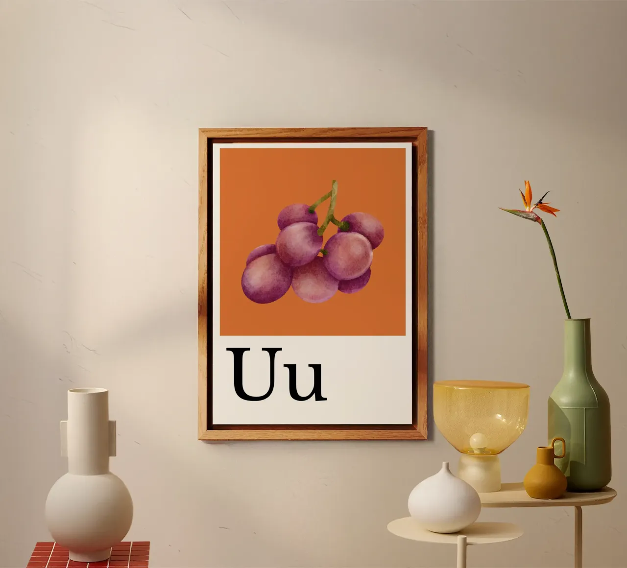 Buchstabe U - U wie Uva Fragola alu-dibond by Grünkraftwerk
