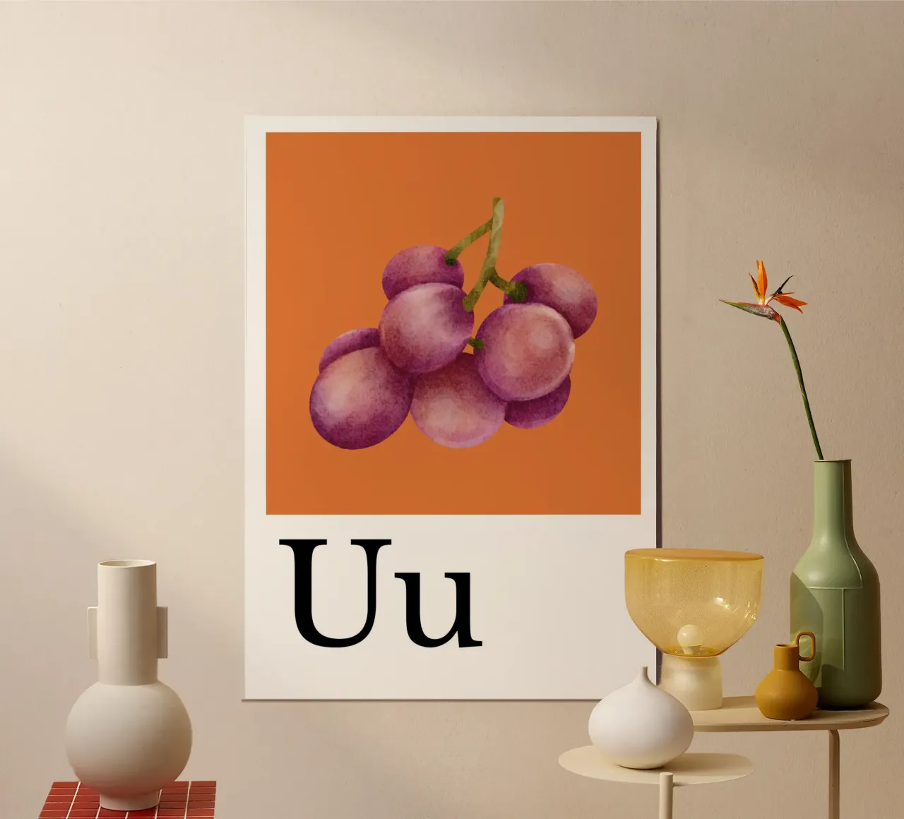 Buchstabe U - U wie Uva Fragola alu-dibond by Grünkraftwerk